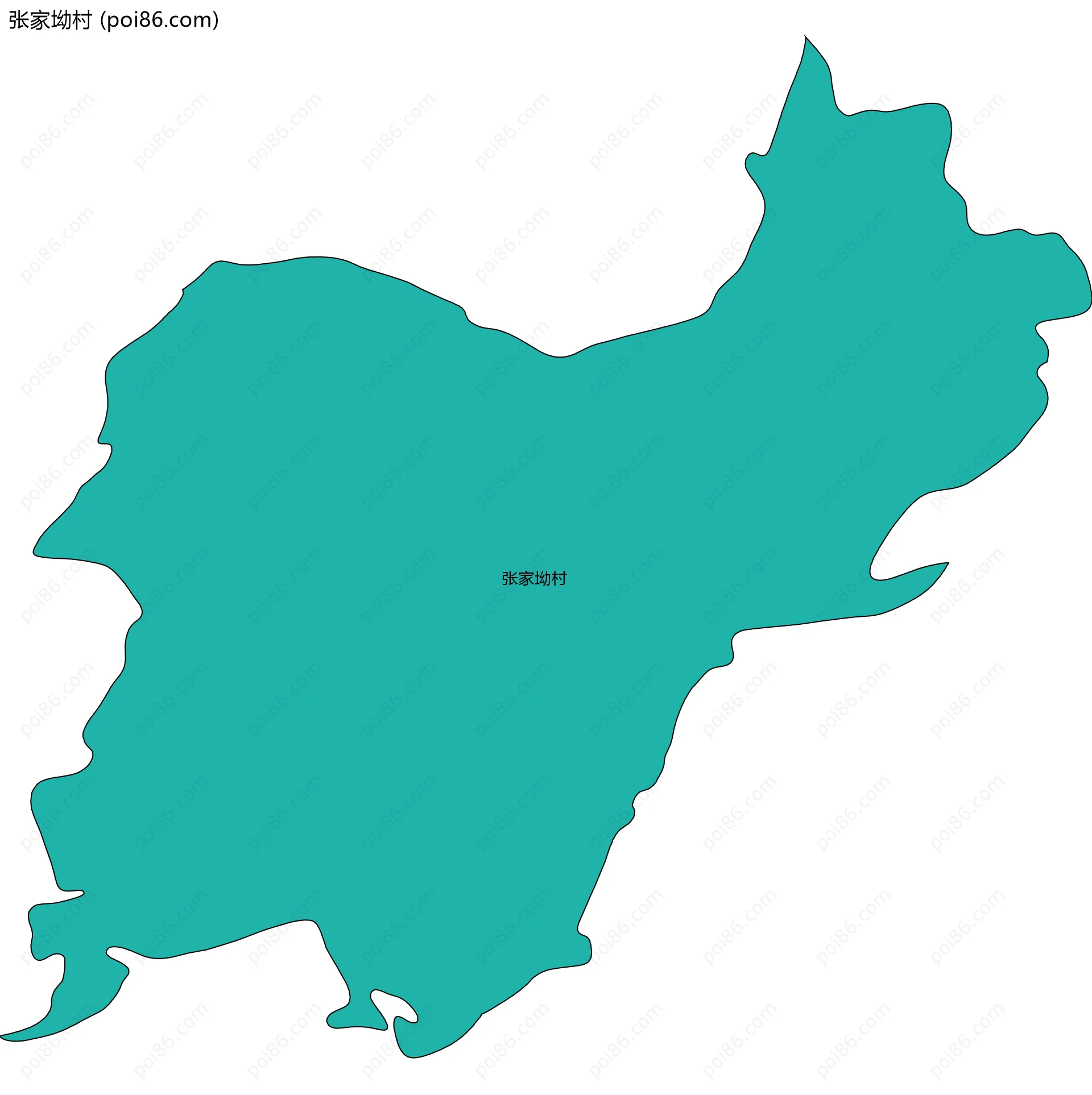 张家坳村边界地图