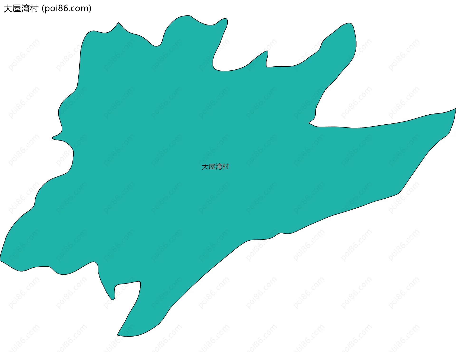 大屋湾村边界地图