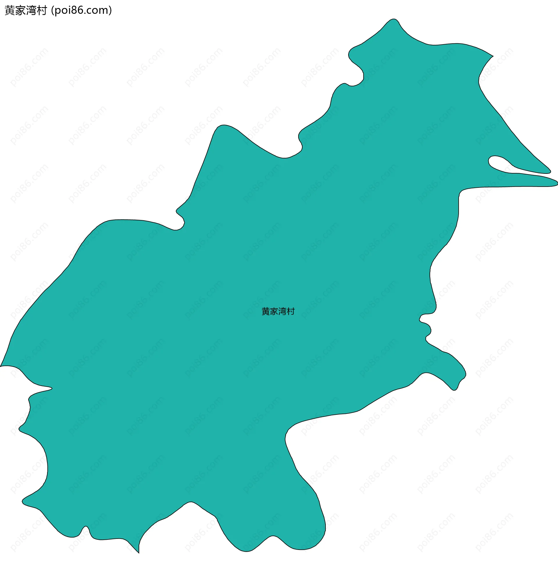 黄家湾村边界地图