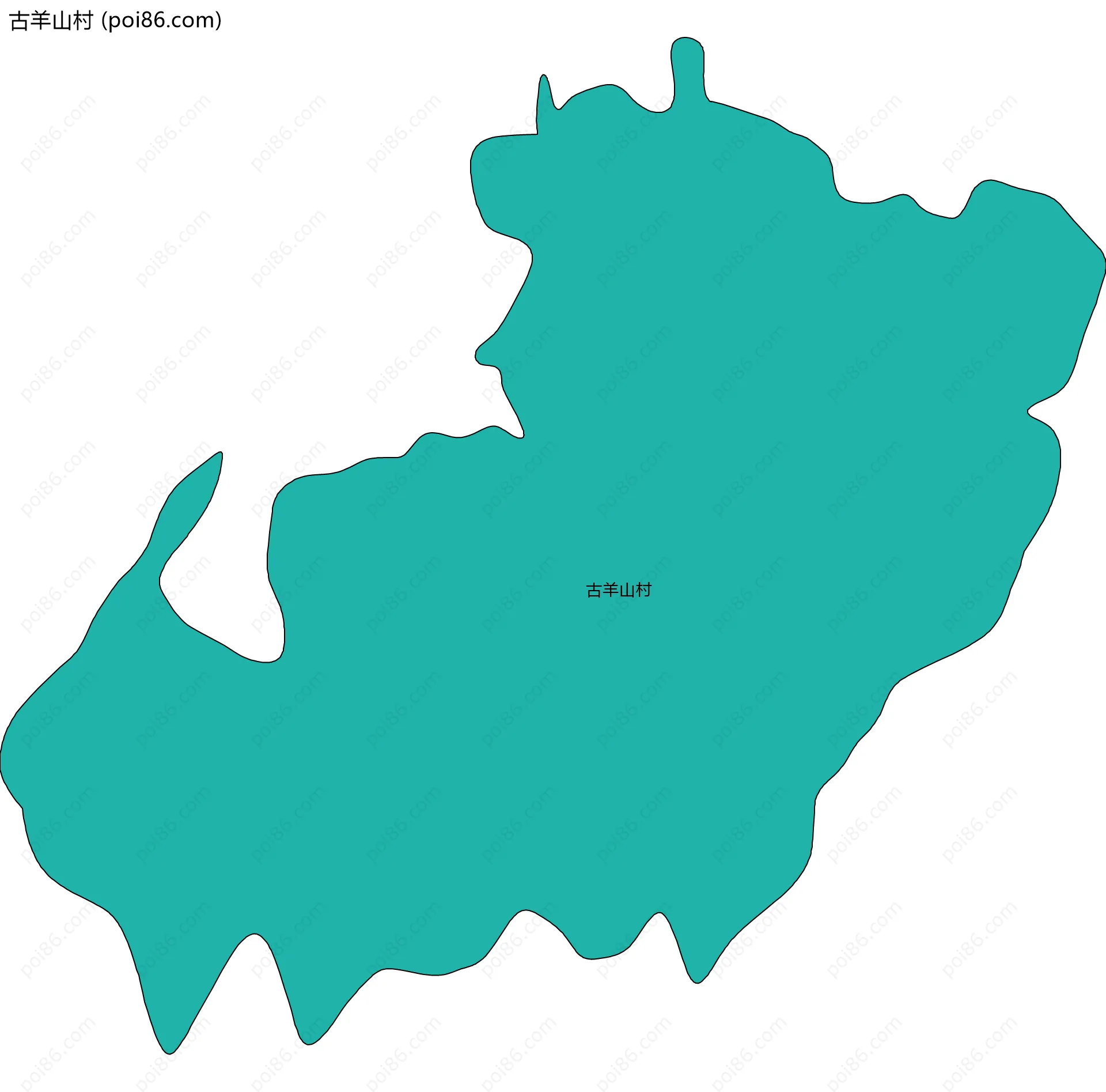 古羊山村边界地图