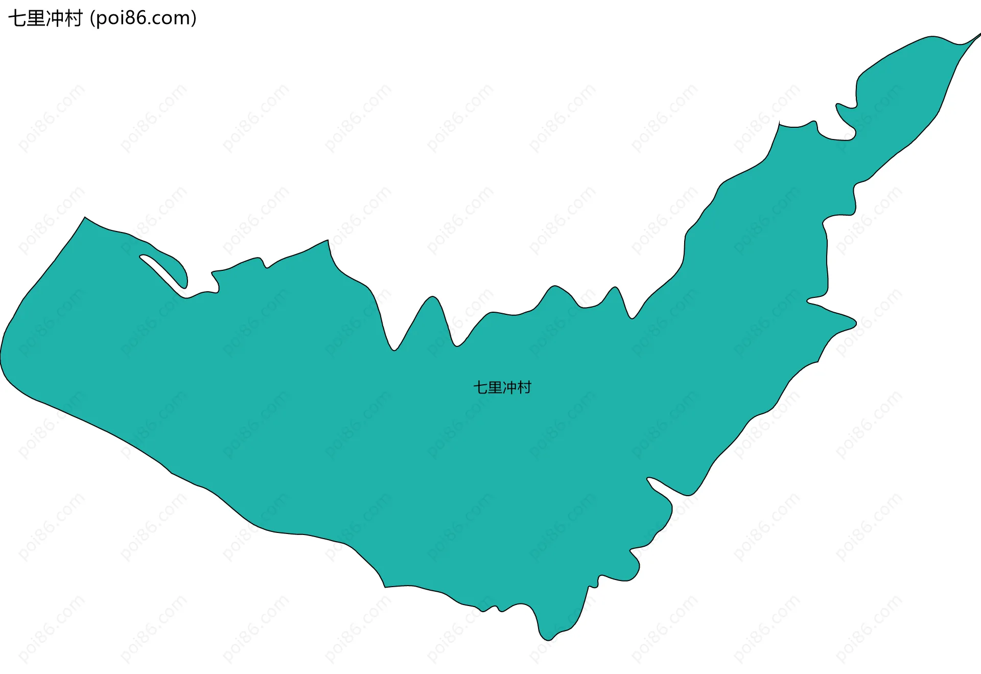 七里冲村边界地图