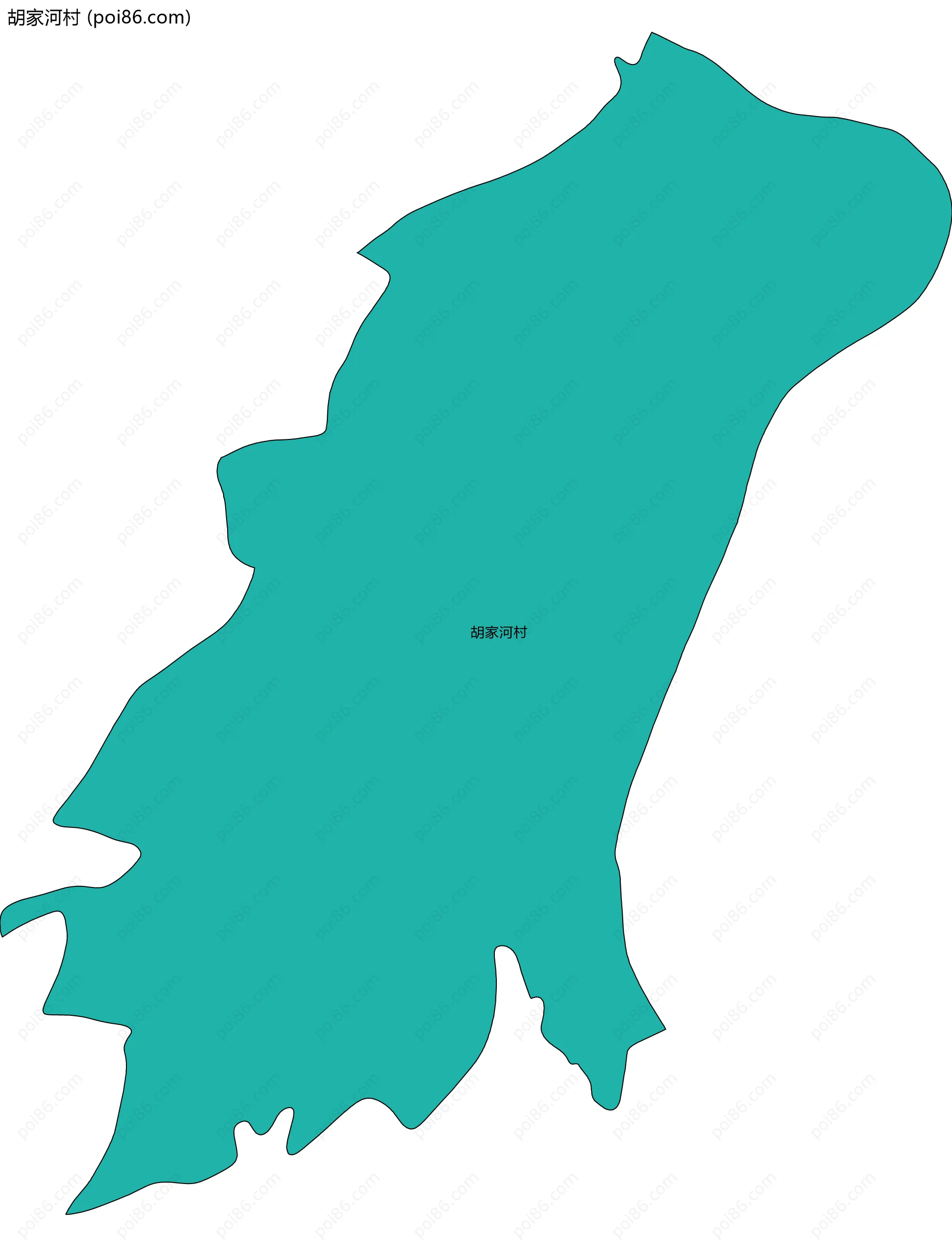 胡家河村边界地图