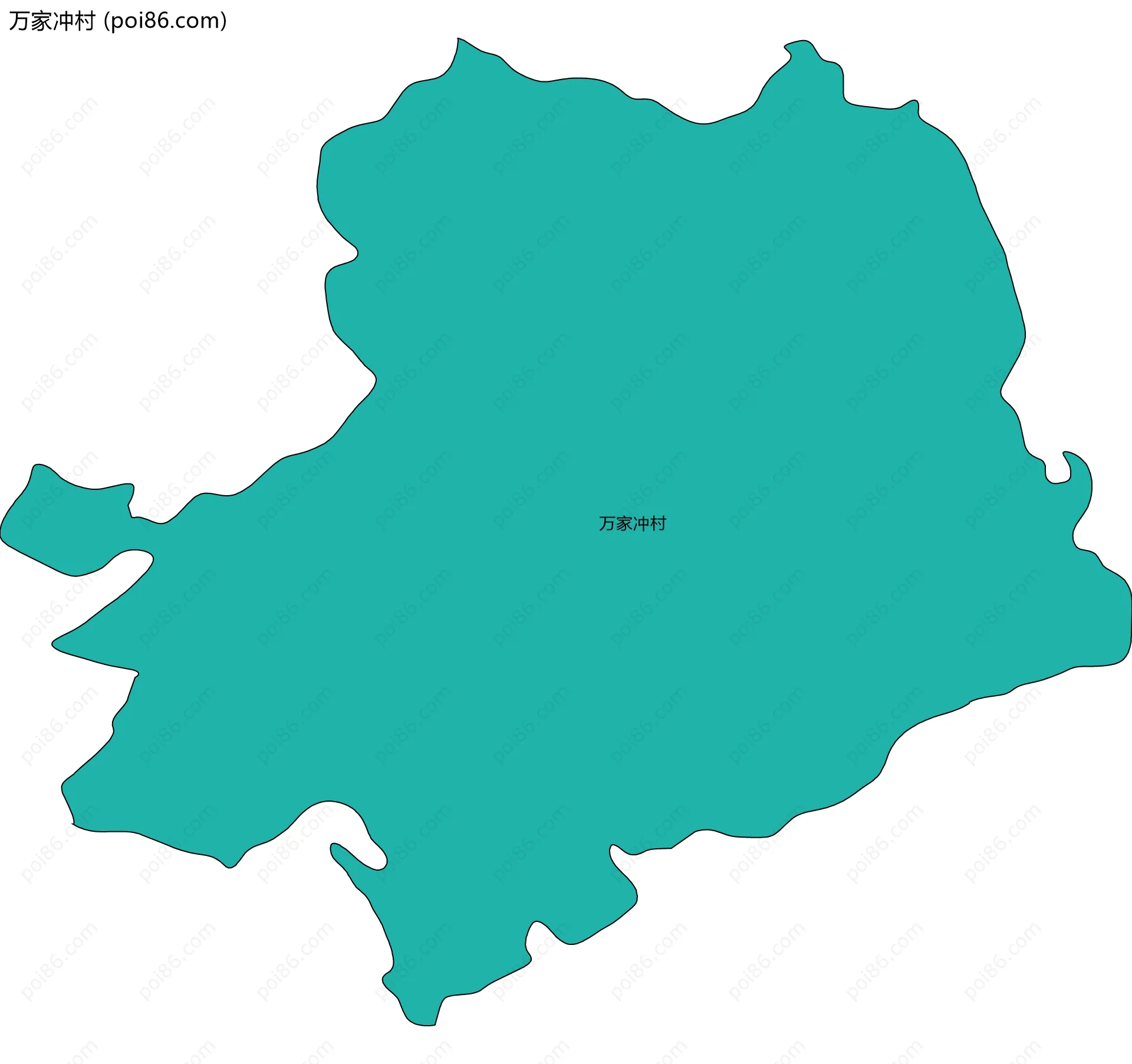 万家冲村边界地图