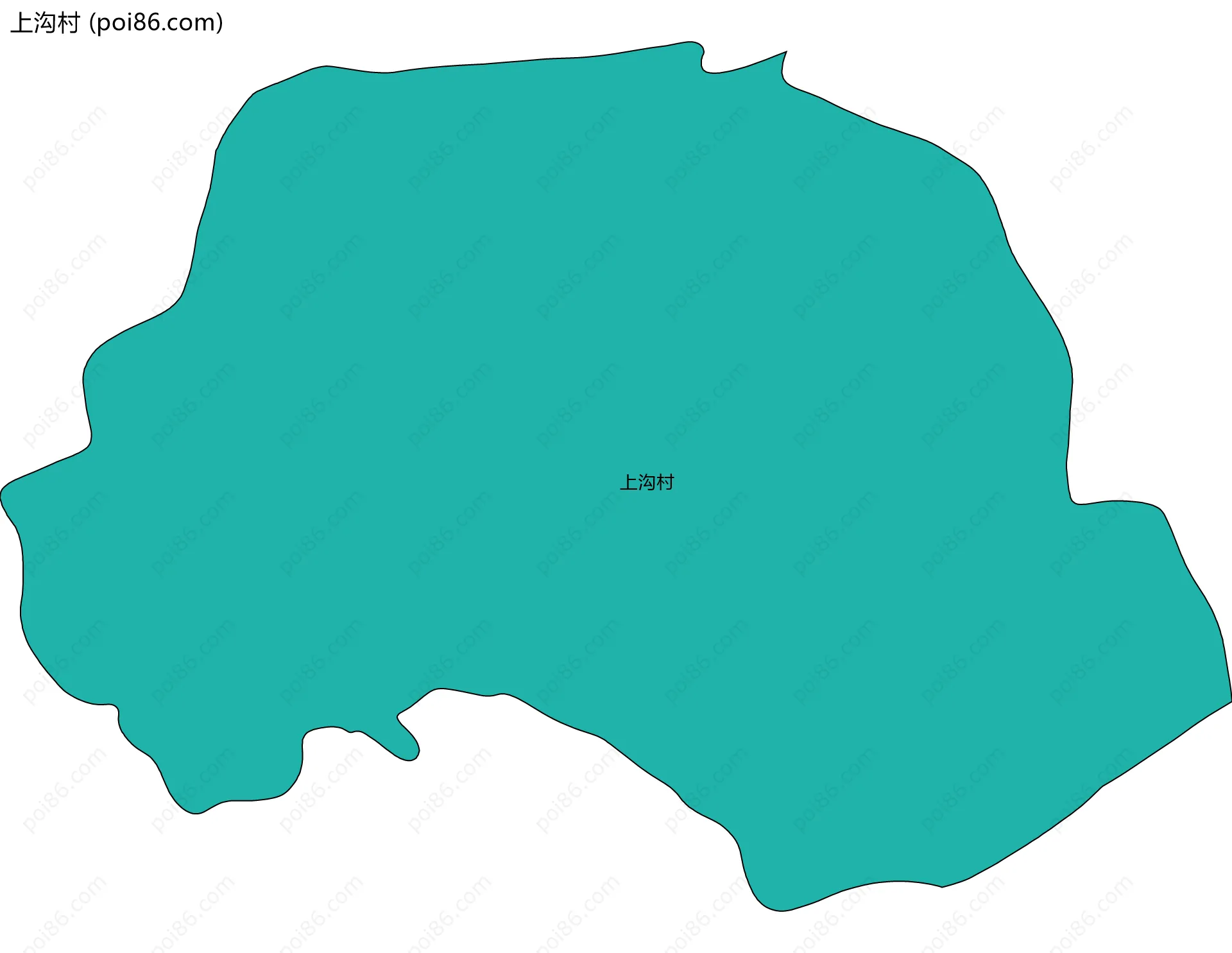 上沟村边界地图