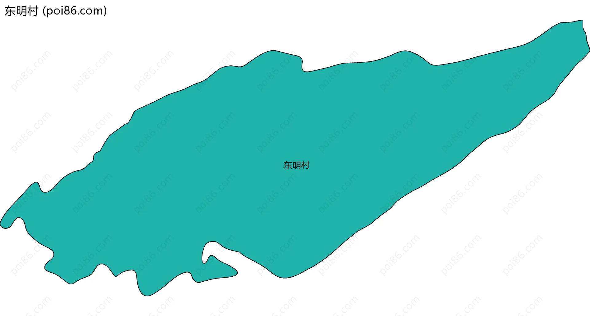 东明村边界地图