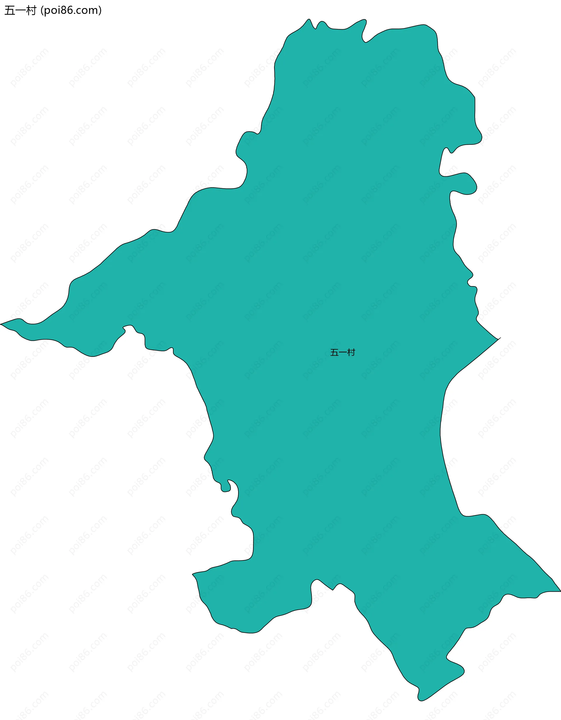 五一村边界地图