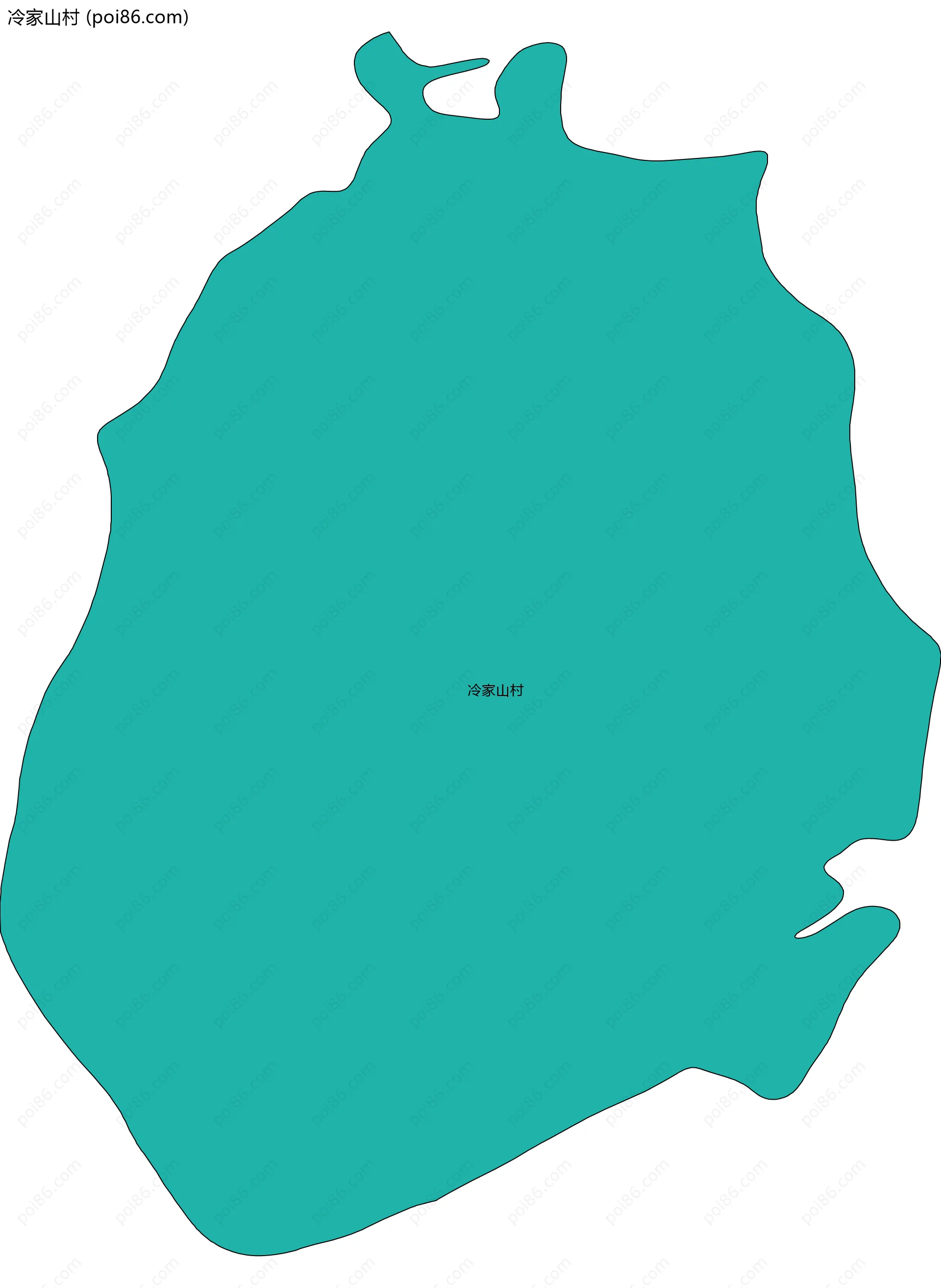 冷家山村边界地图