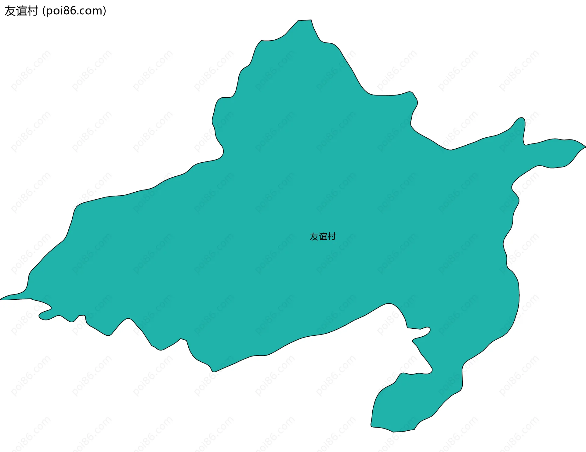 友谊村边界地图