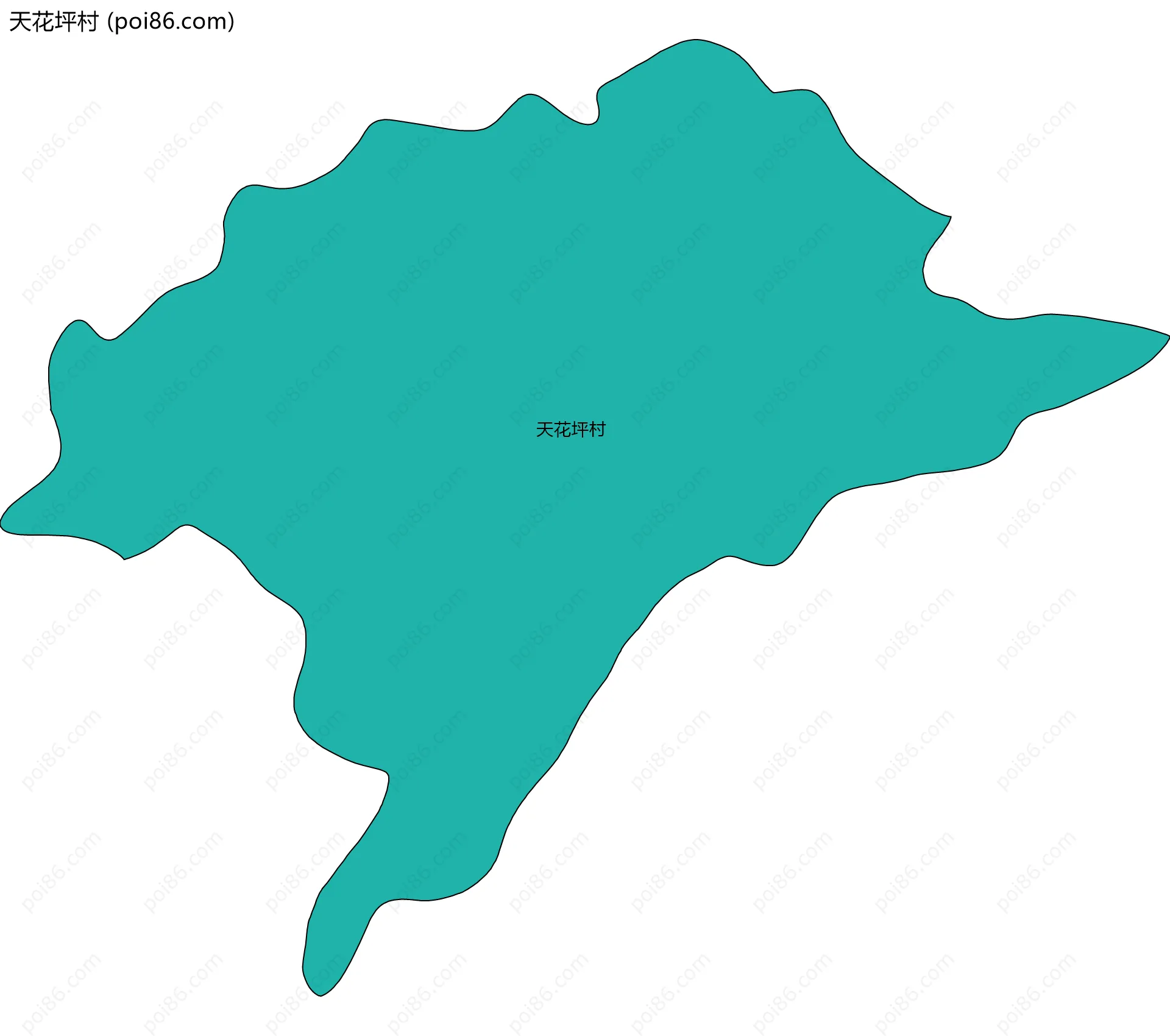 天花坪村边界地图