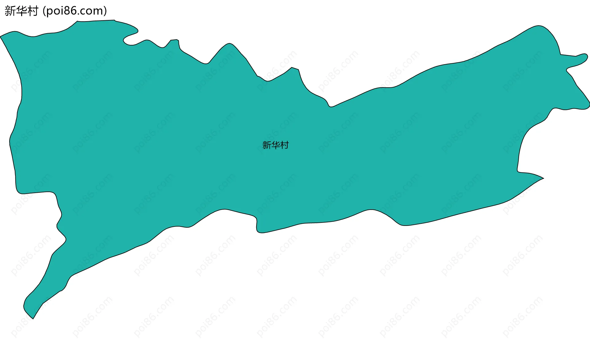 新华村边界地图