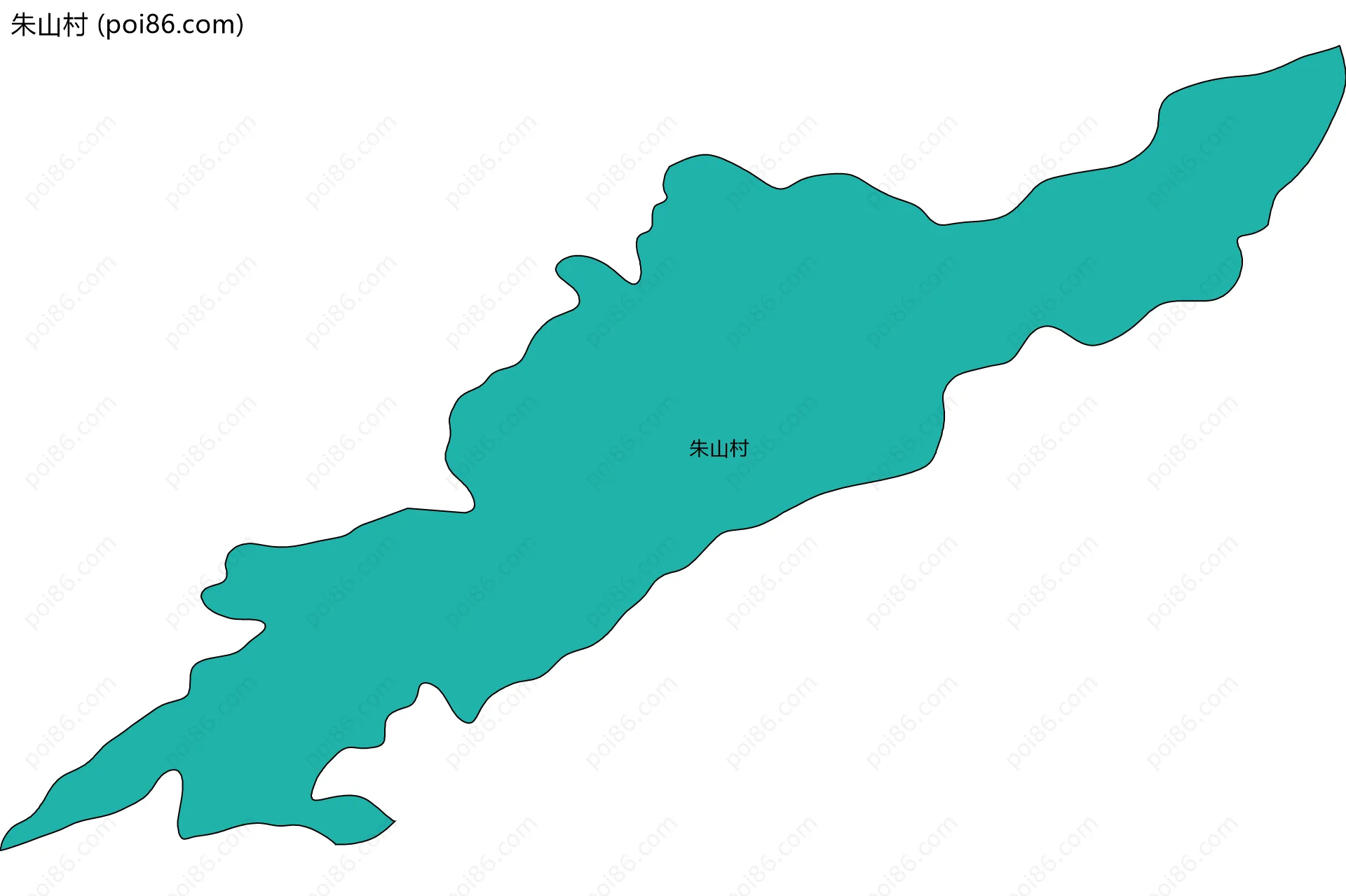 朱山村边界地图