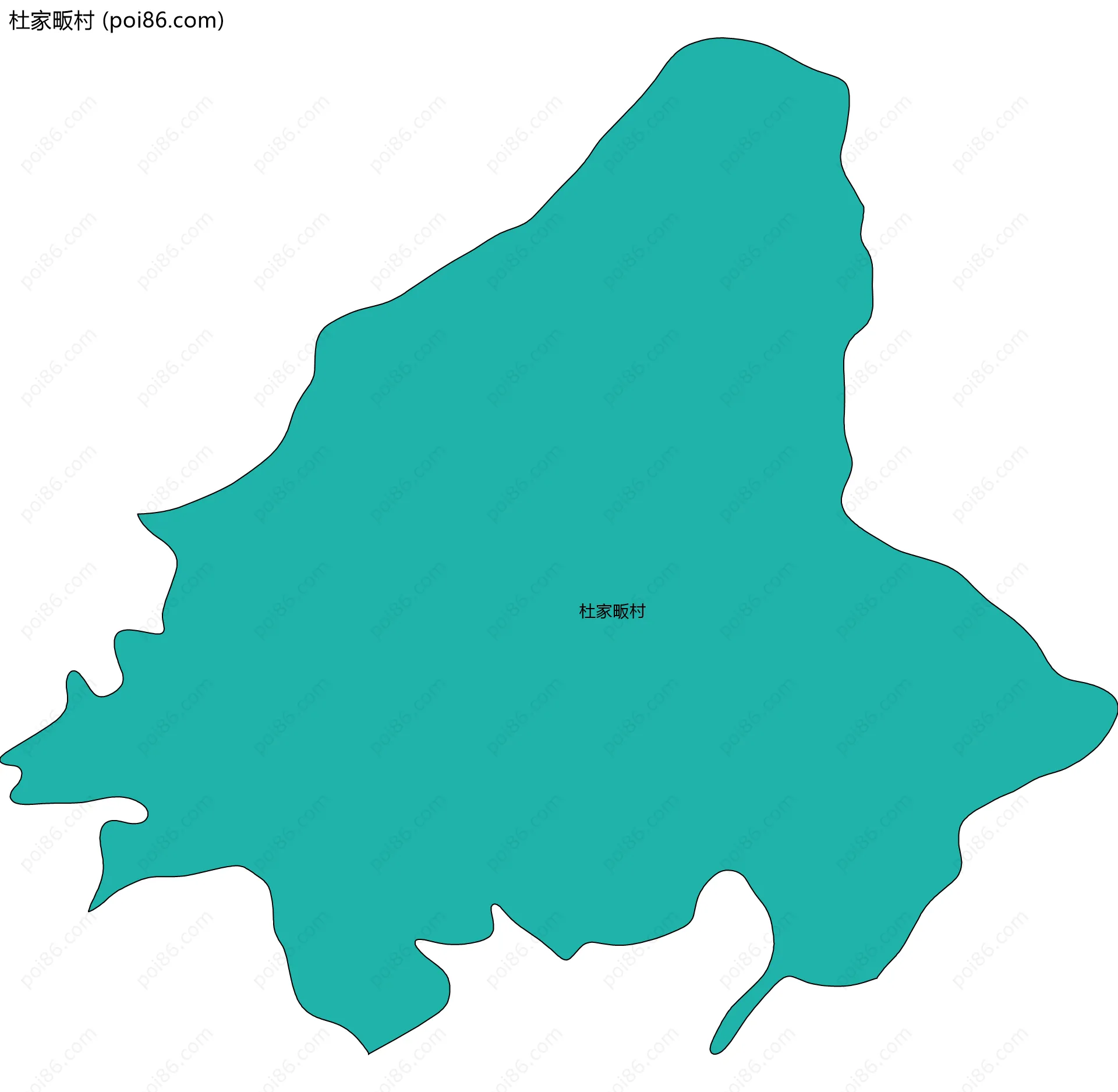 杜家畈村边界地图