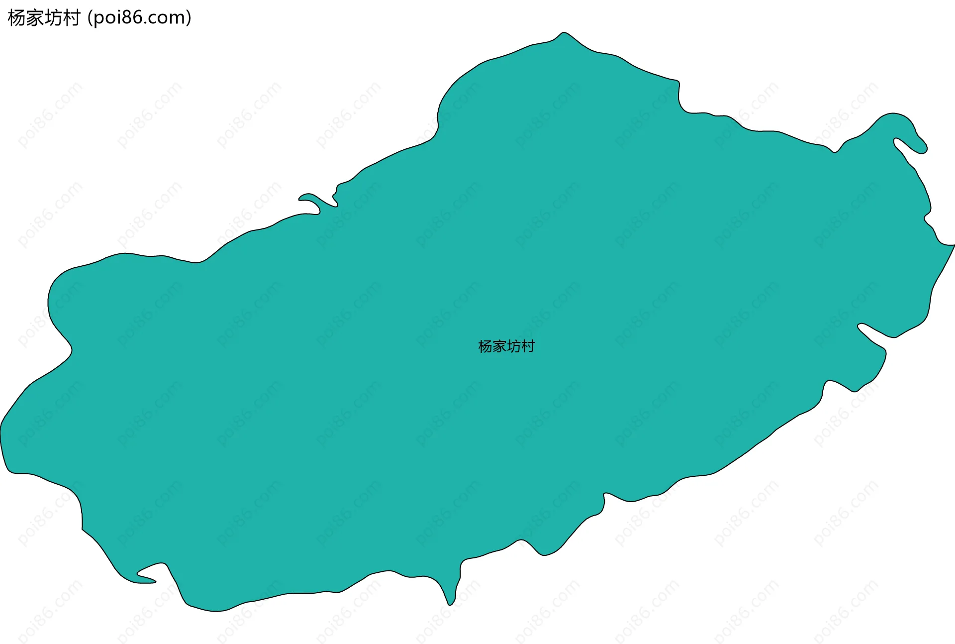 杨家坊村边界地图