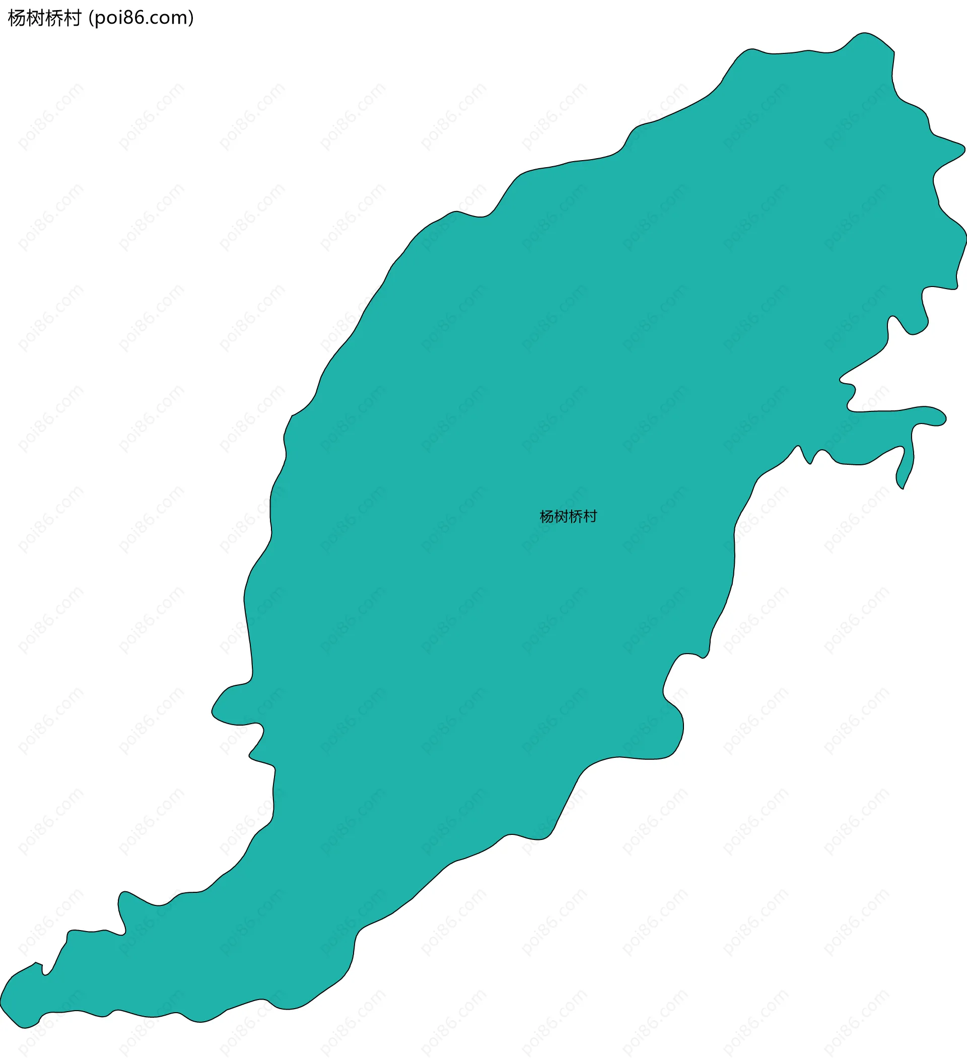 杨树桥村边界地图