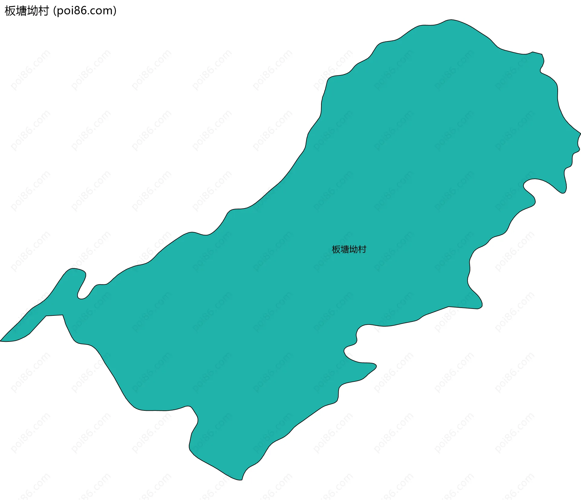 板塘坳村边界地图