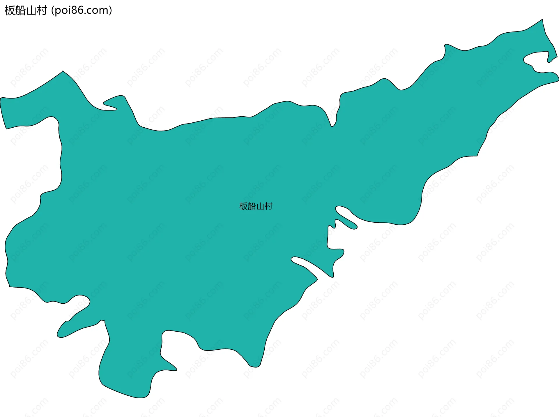 板船山村边界地图