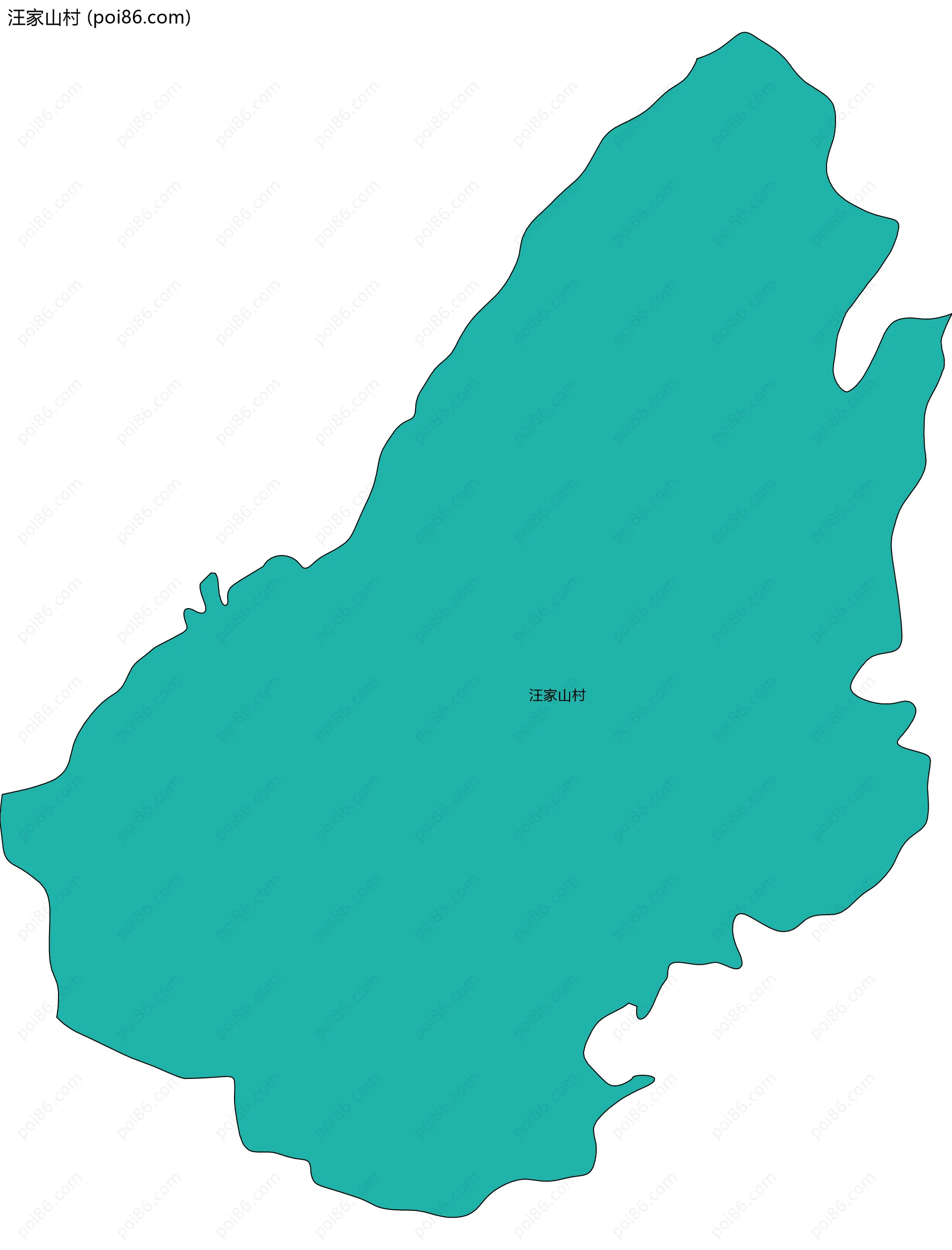 汪家山村边界地图