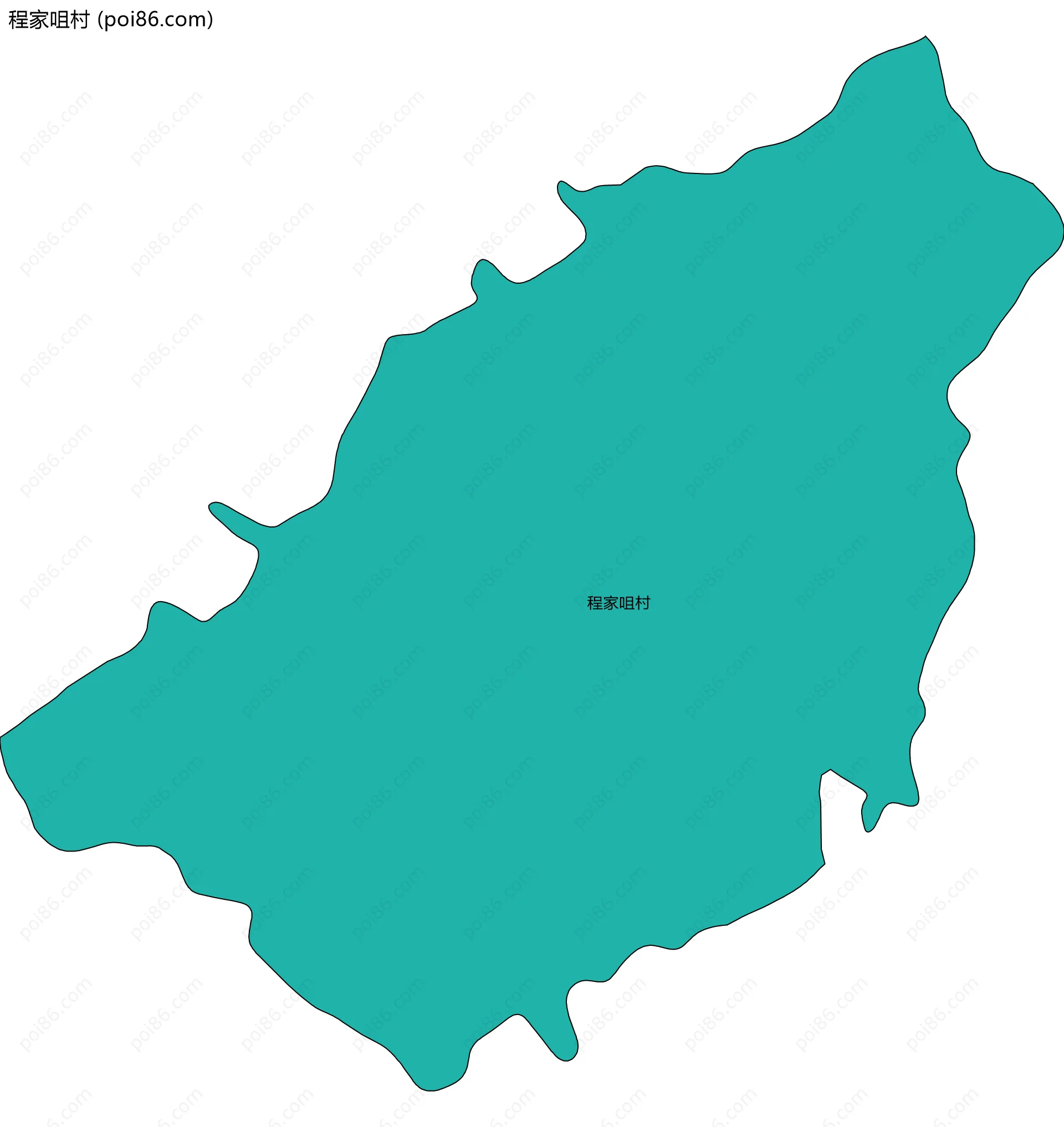 程家咀村边界地图