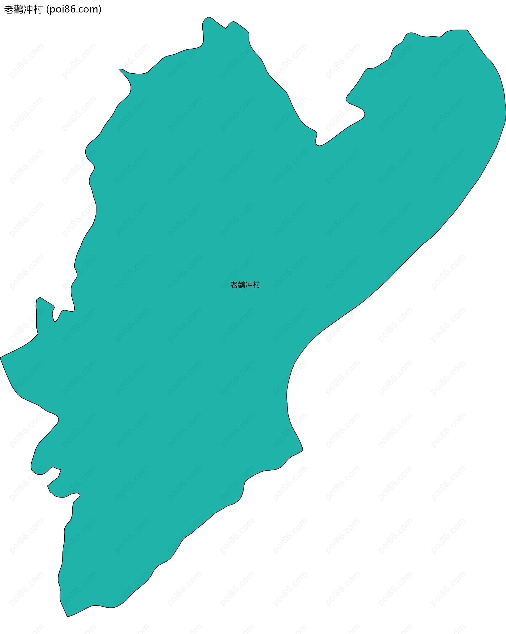 老鹳冲村边界地图