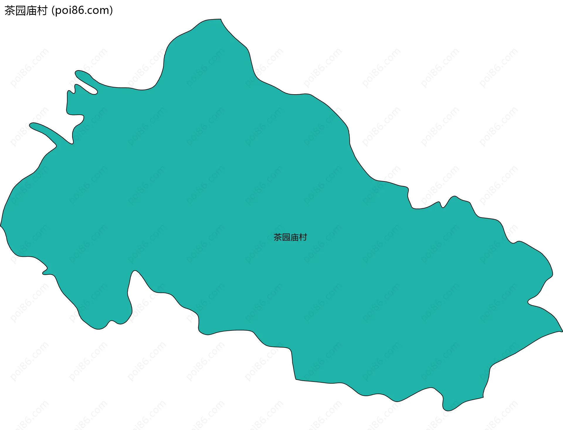 茶园庙村边界地图