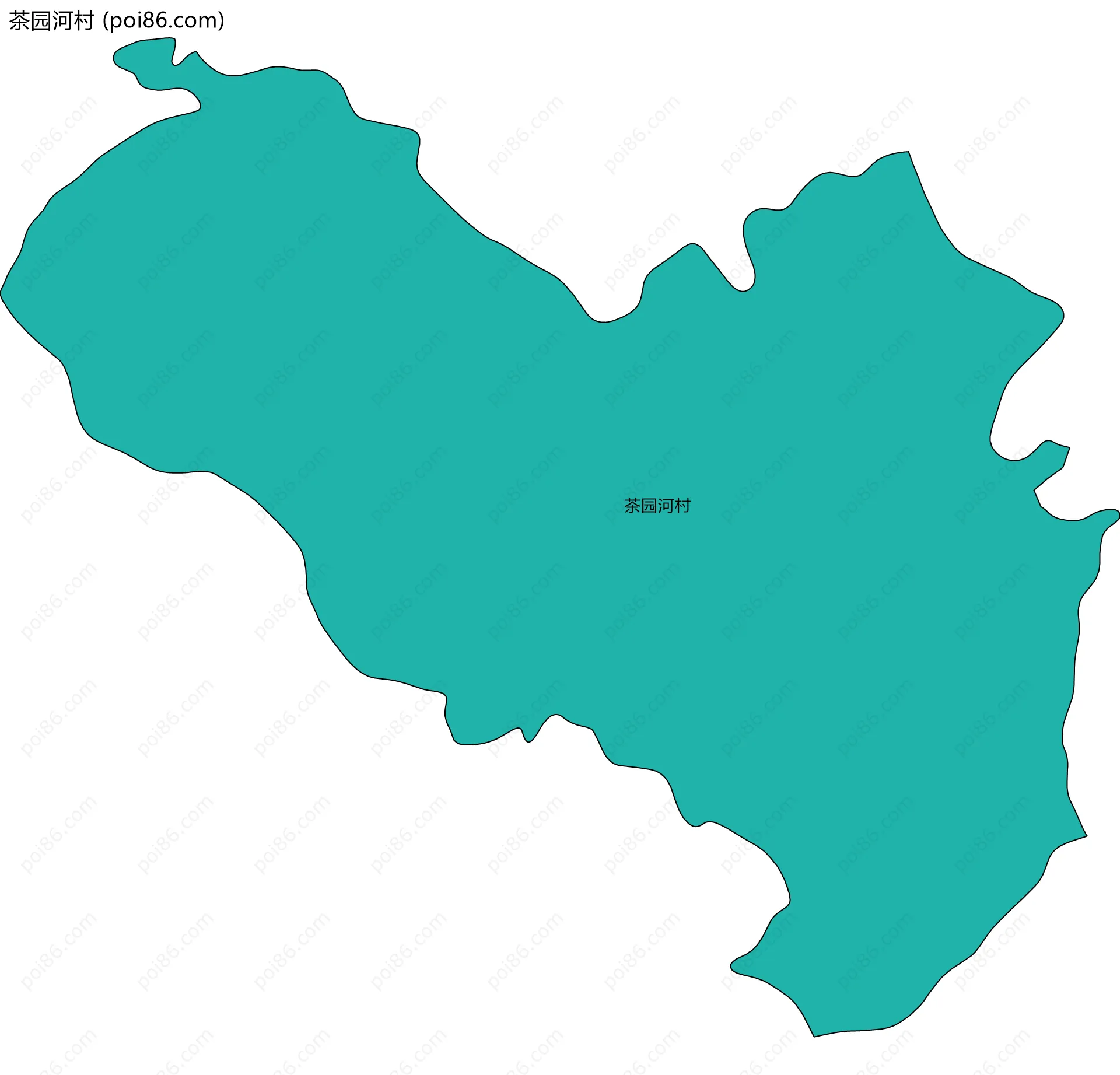 茶园河村边界地图