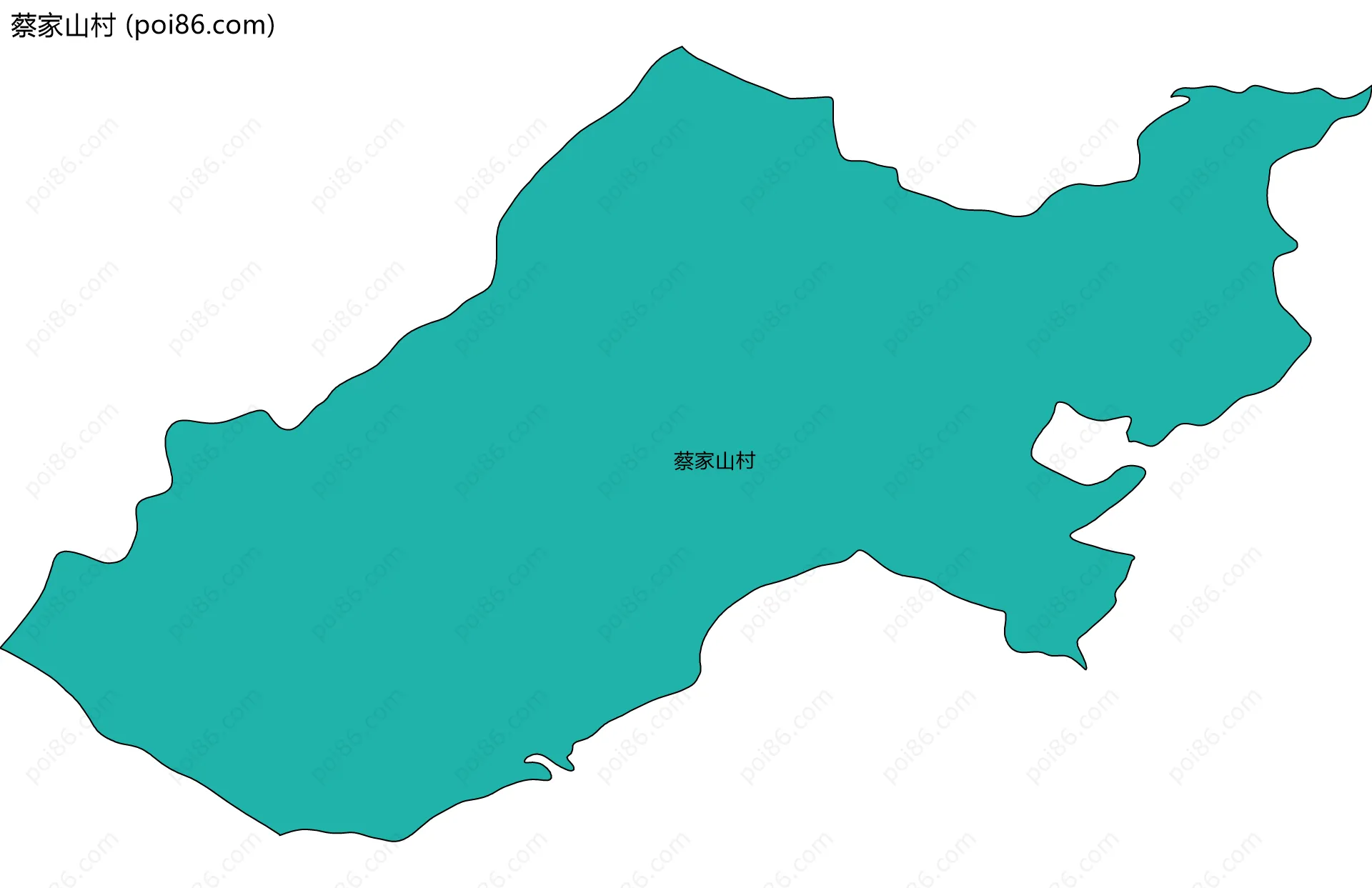 蔡家山村边界地图