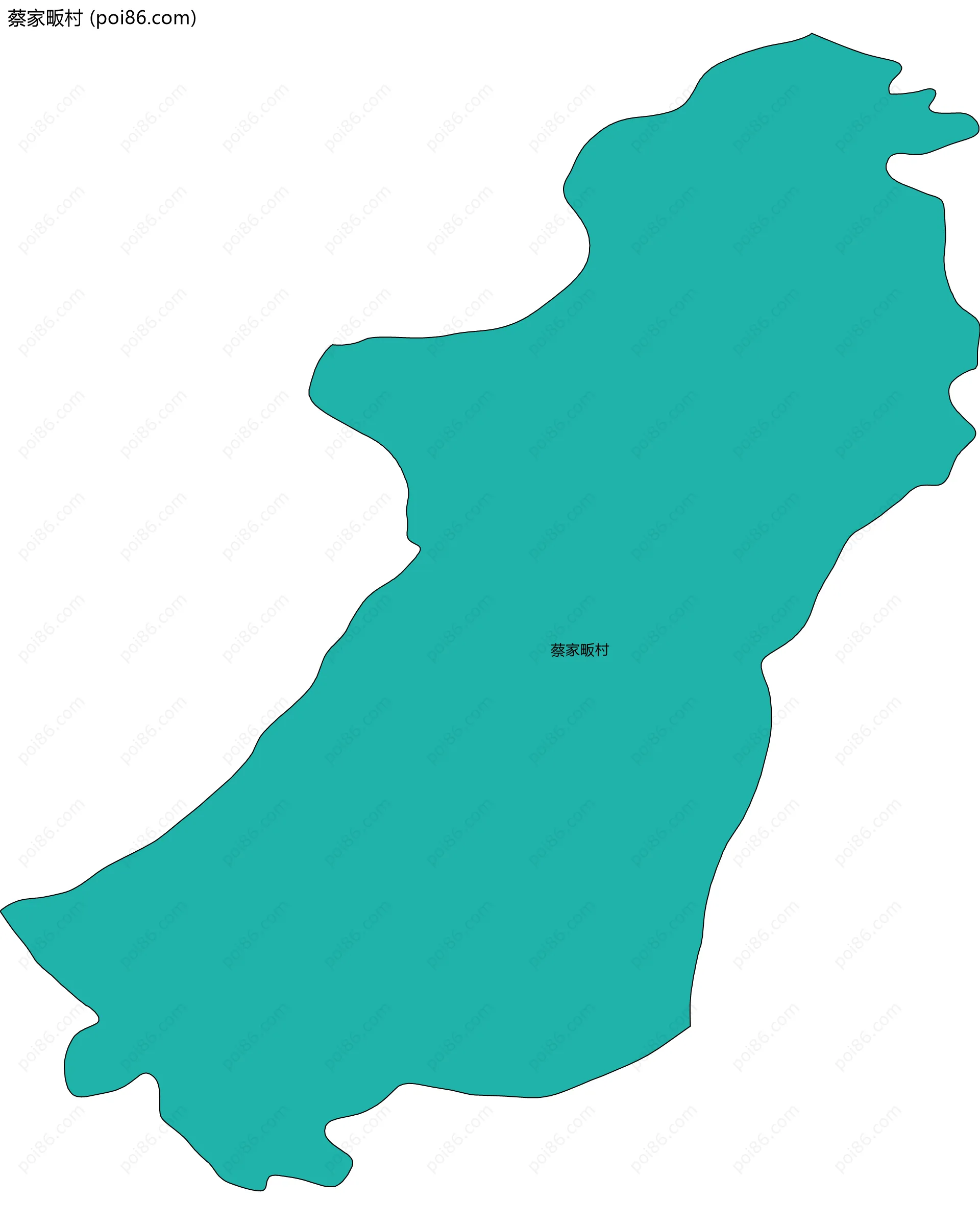 蔡家畈村边界地图