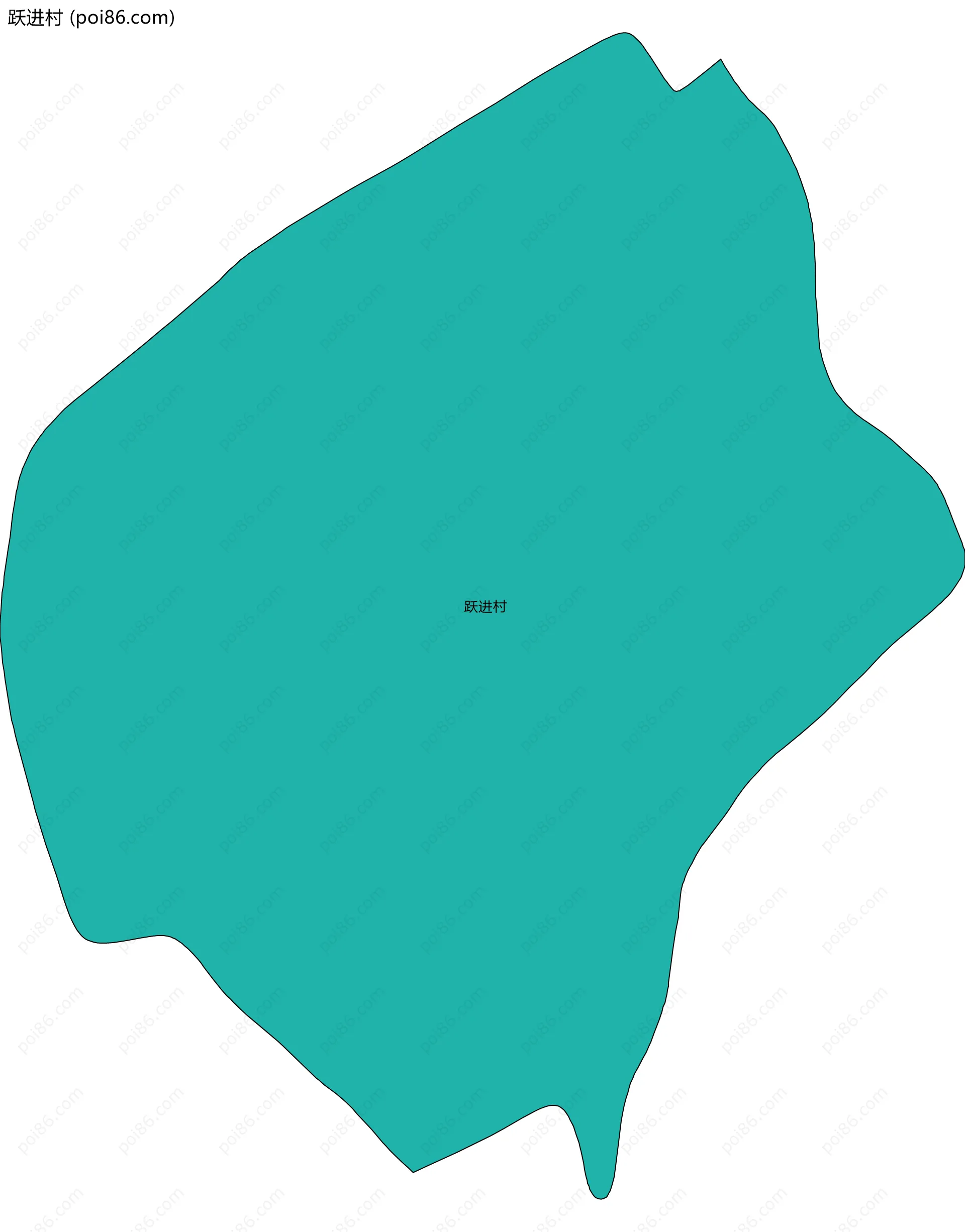 跃进村边界地图