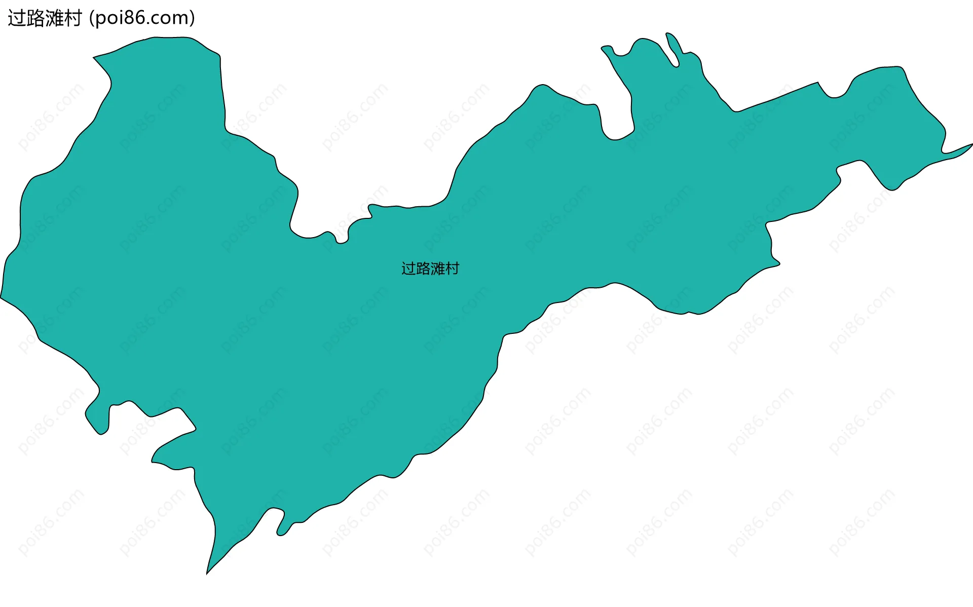 过路滩村边界地图