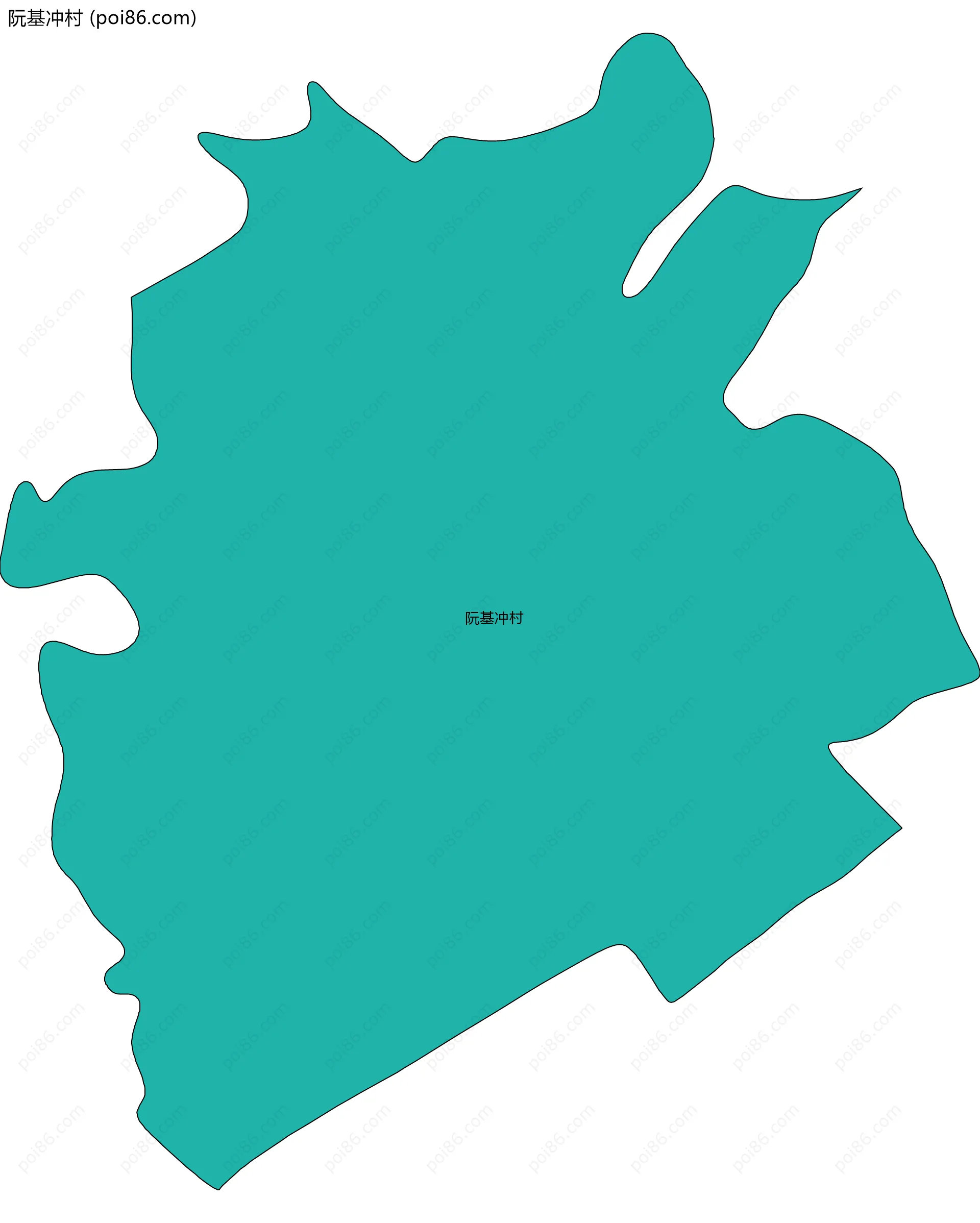 阮基冲村边界地图