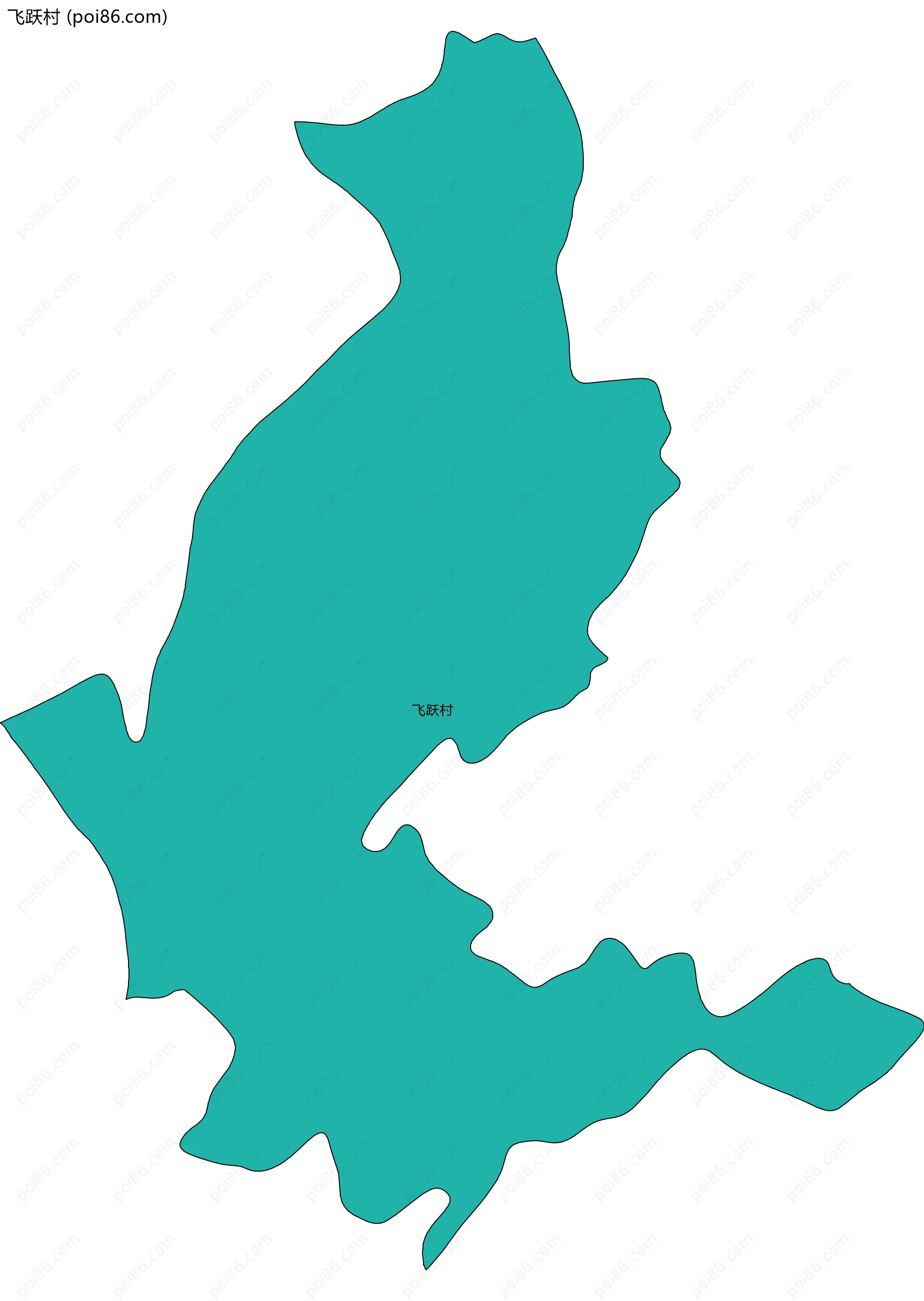飞跃村边界地图