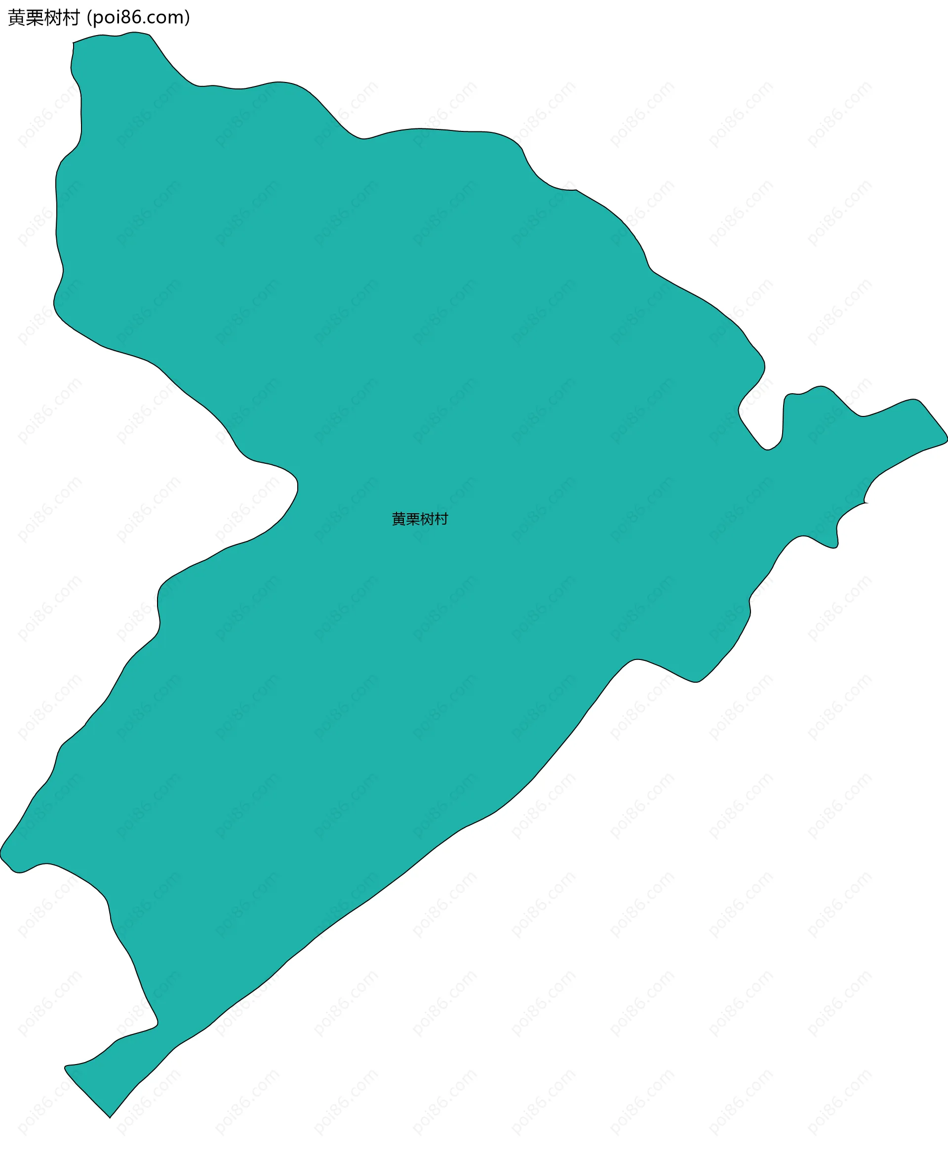 黄栗树村边界地图