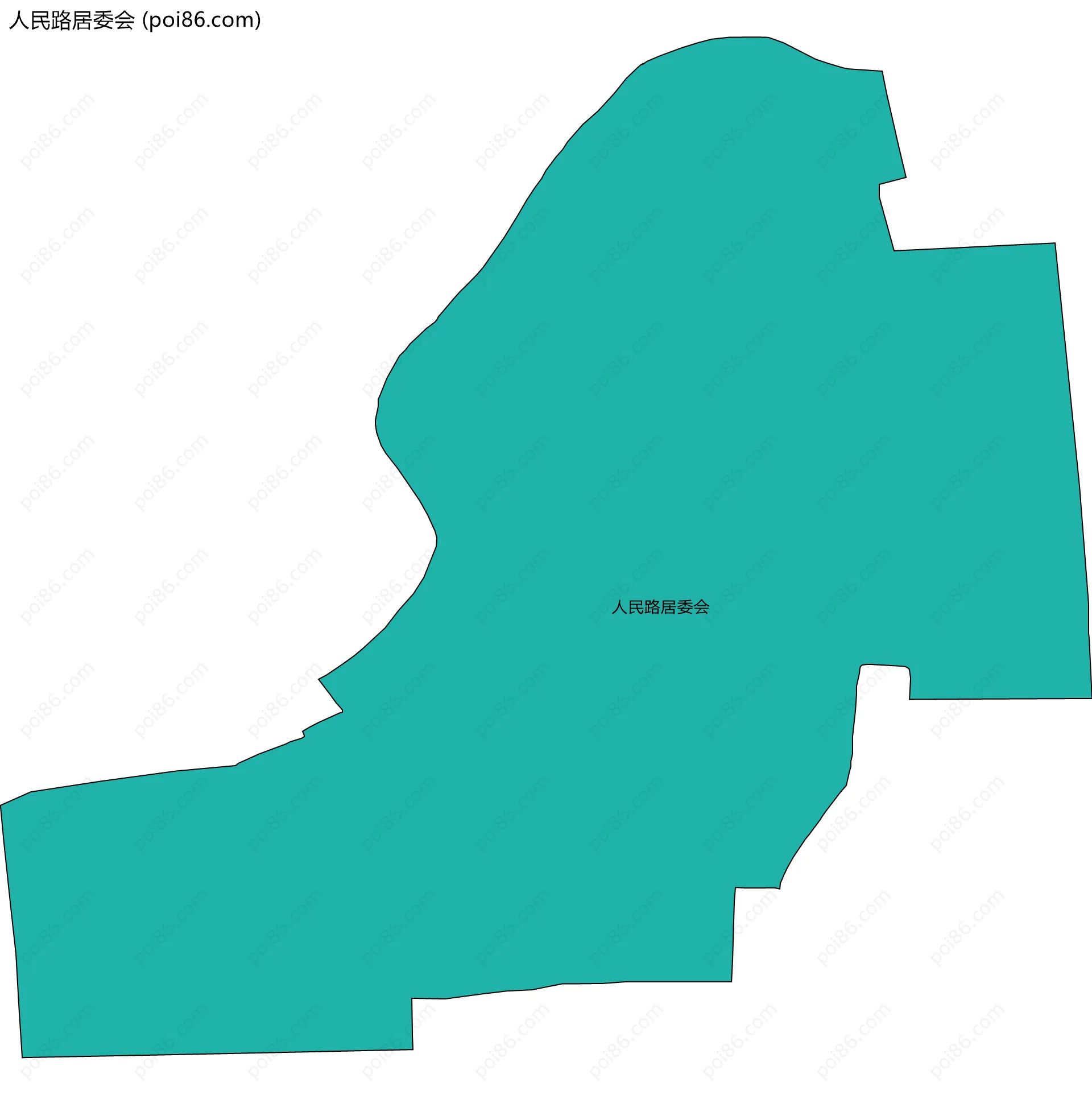 人民路居委会边界地图