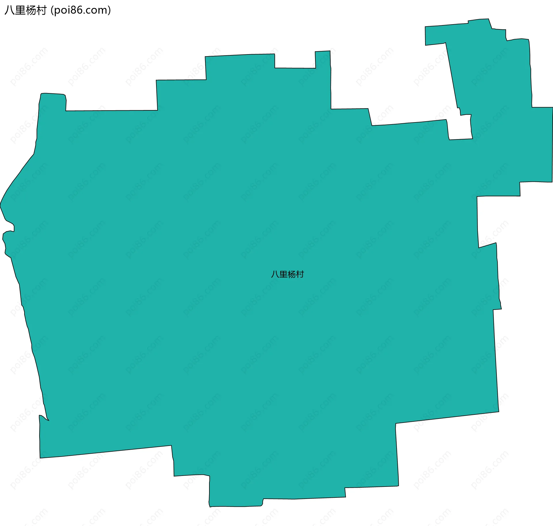 八里杨村边界地图