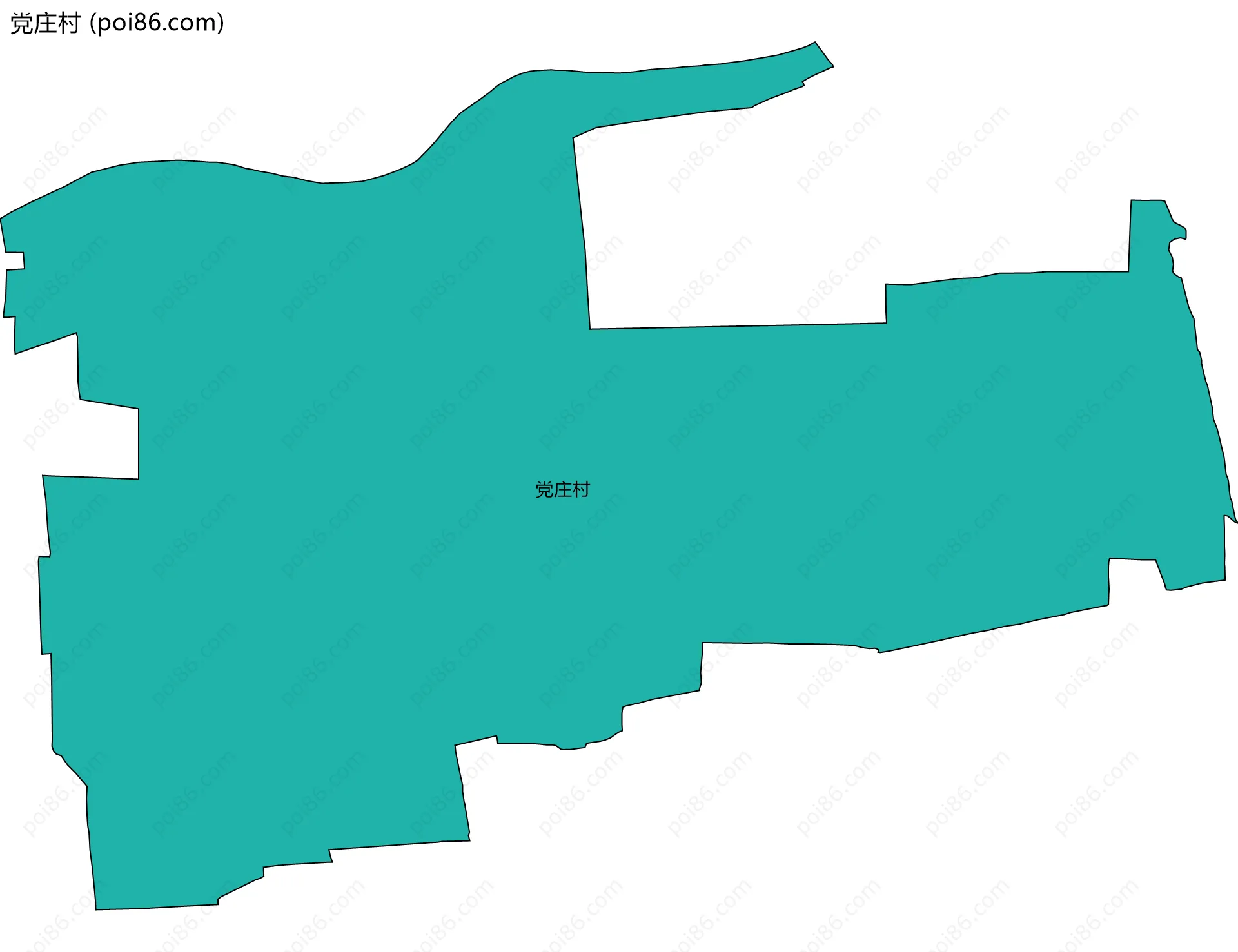 党庄村边界地图