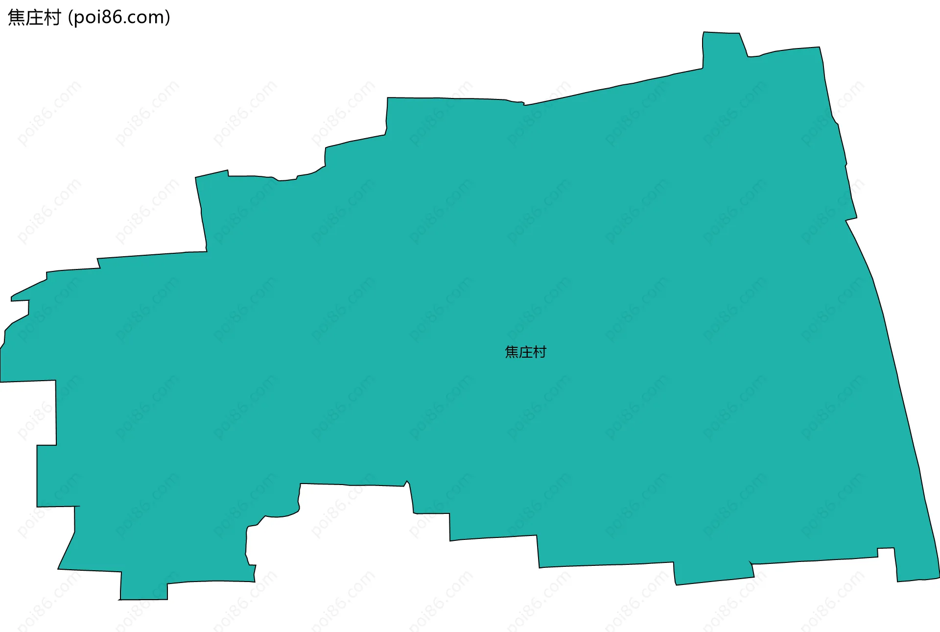 焦庄村边界地图