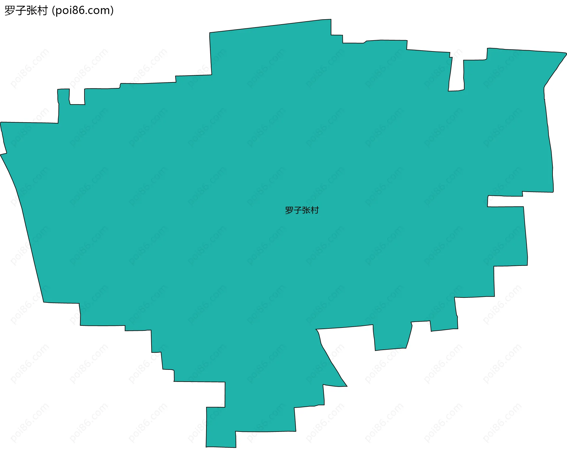 罗子张村边界地图