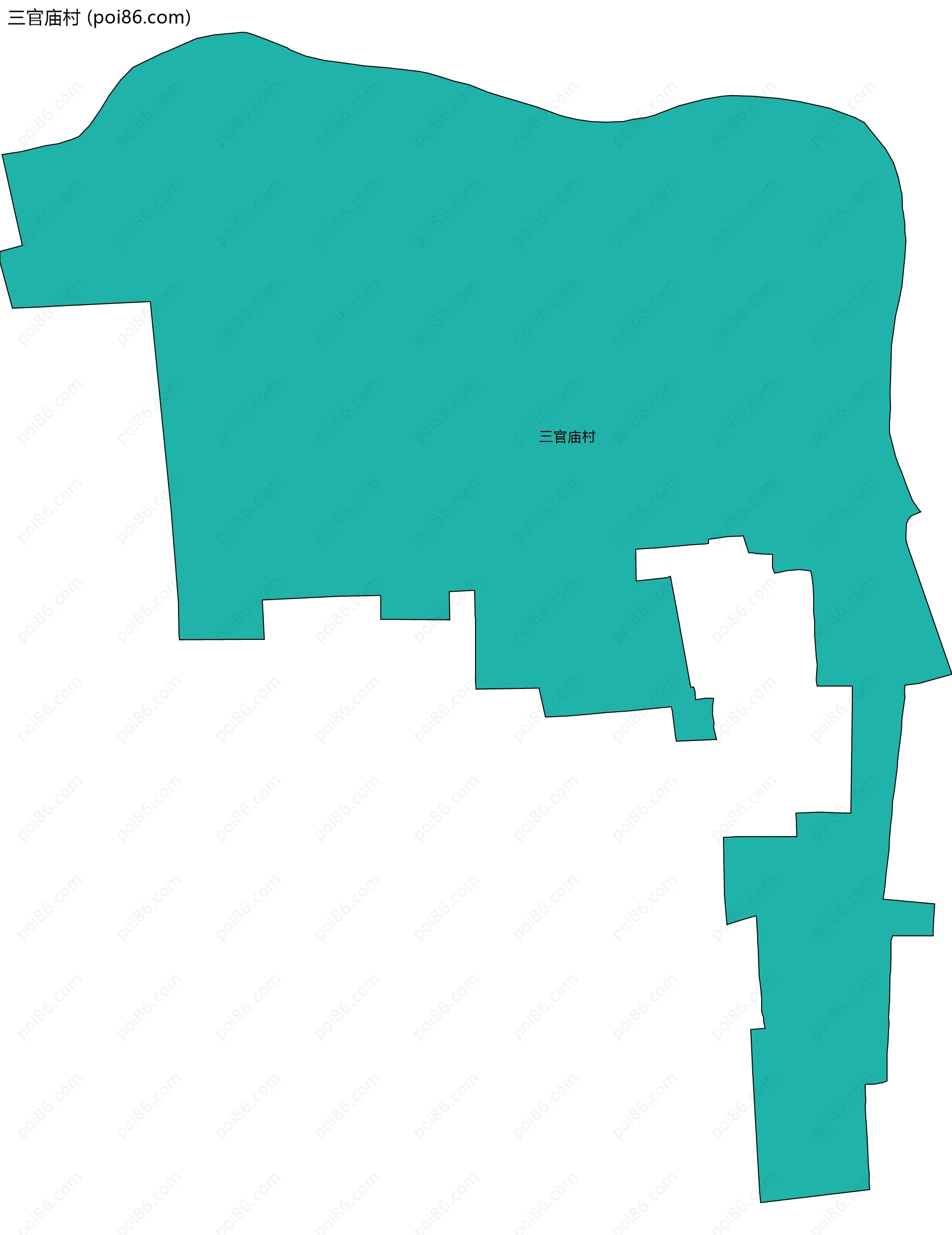 三官庙村边界地图