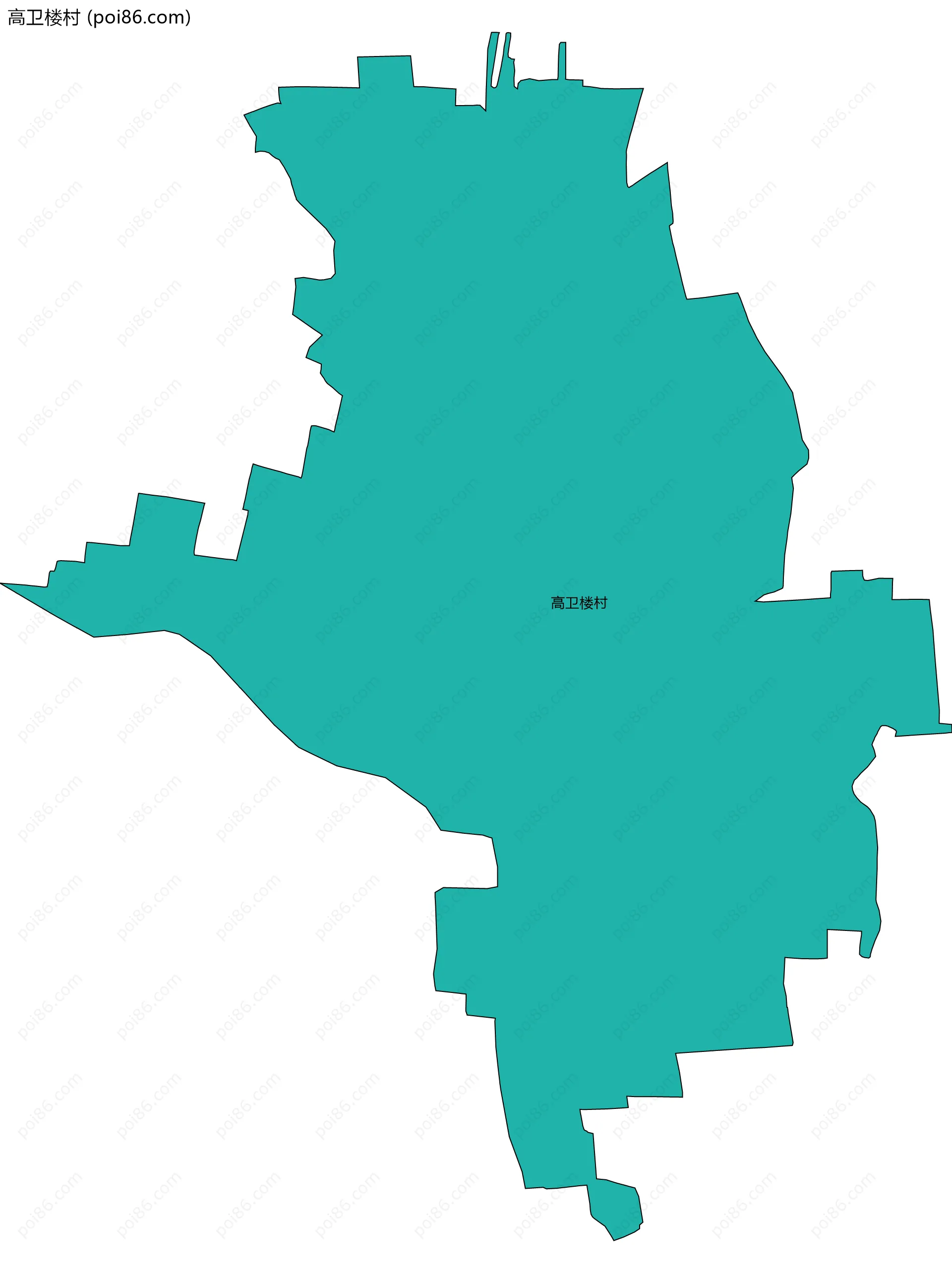 高卫楼村边界地图