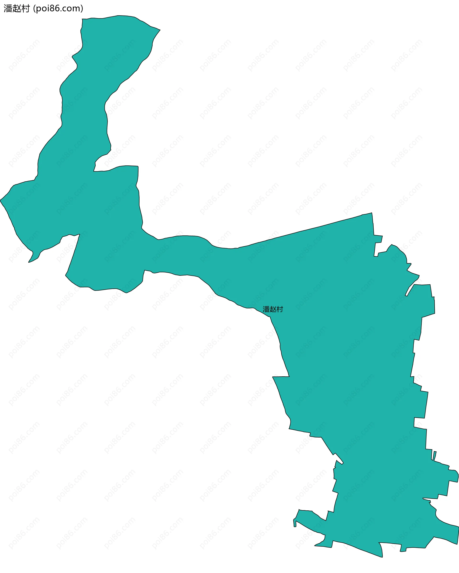 潘赵村边界地图