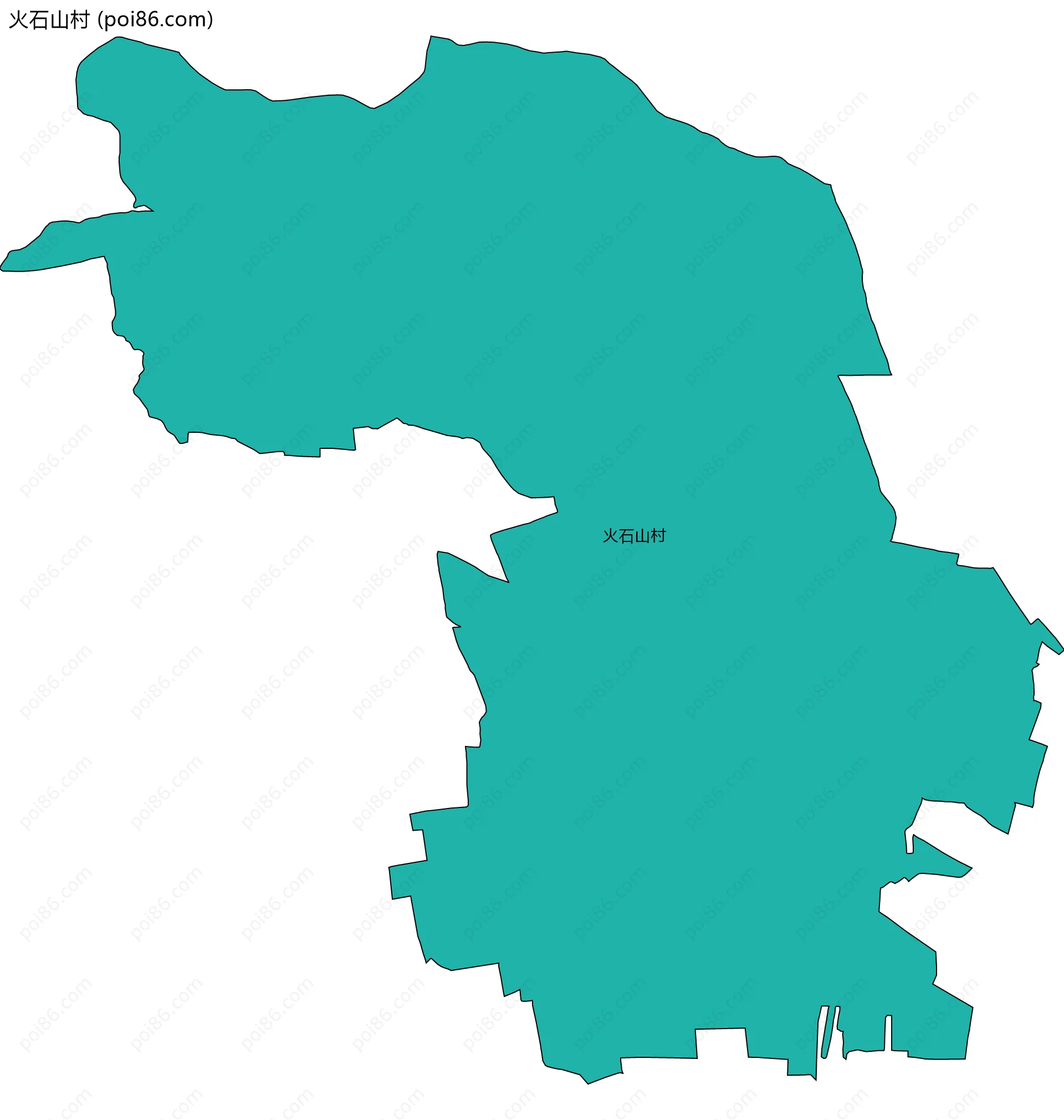 火石山村边界地图
