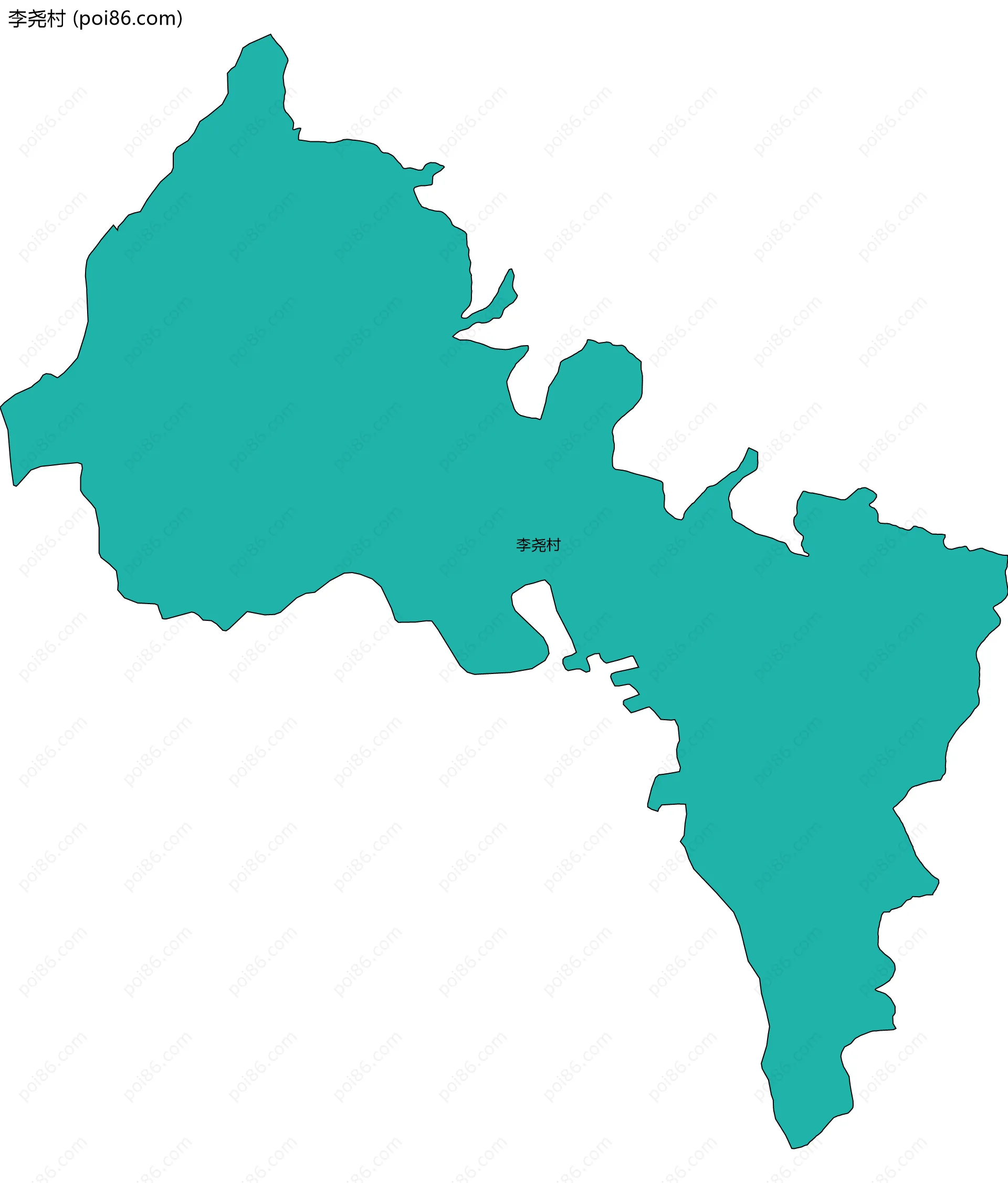 李尧村边界地图