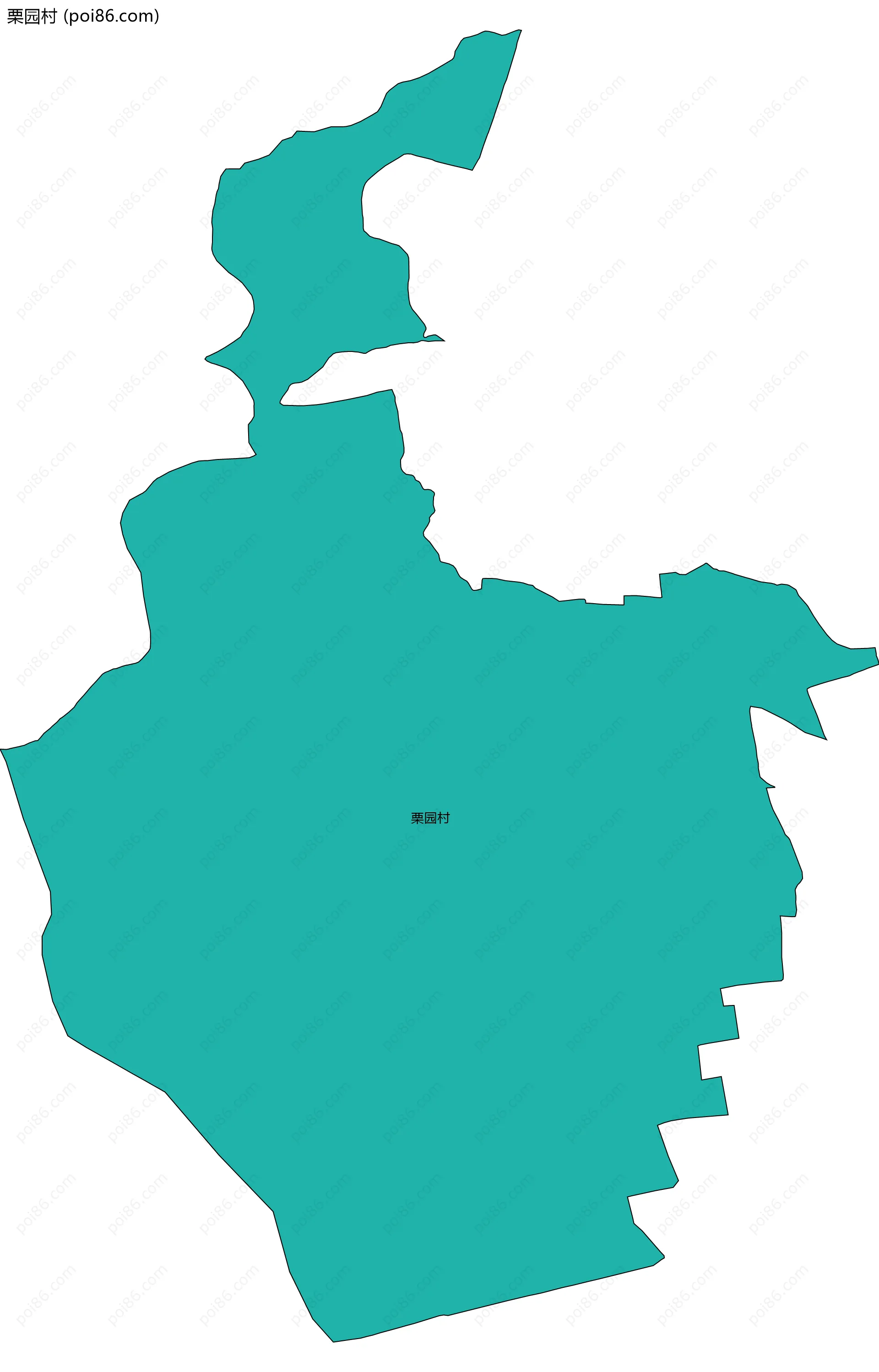 栗园村边界地图