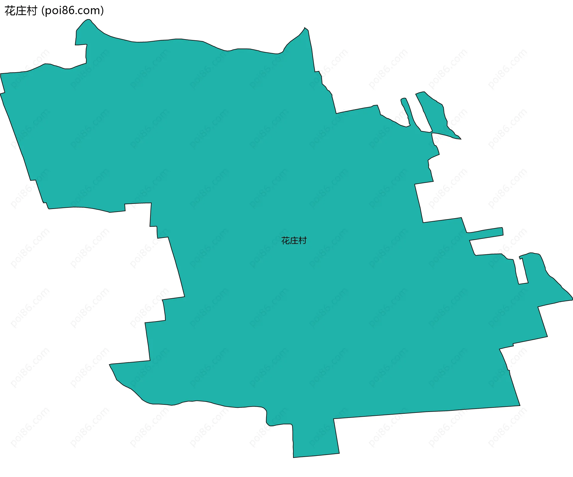 花庄村边界地图