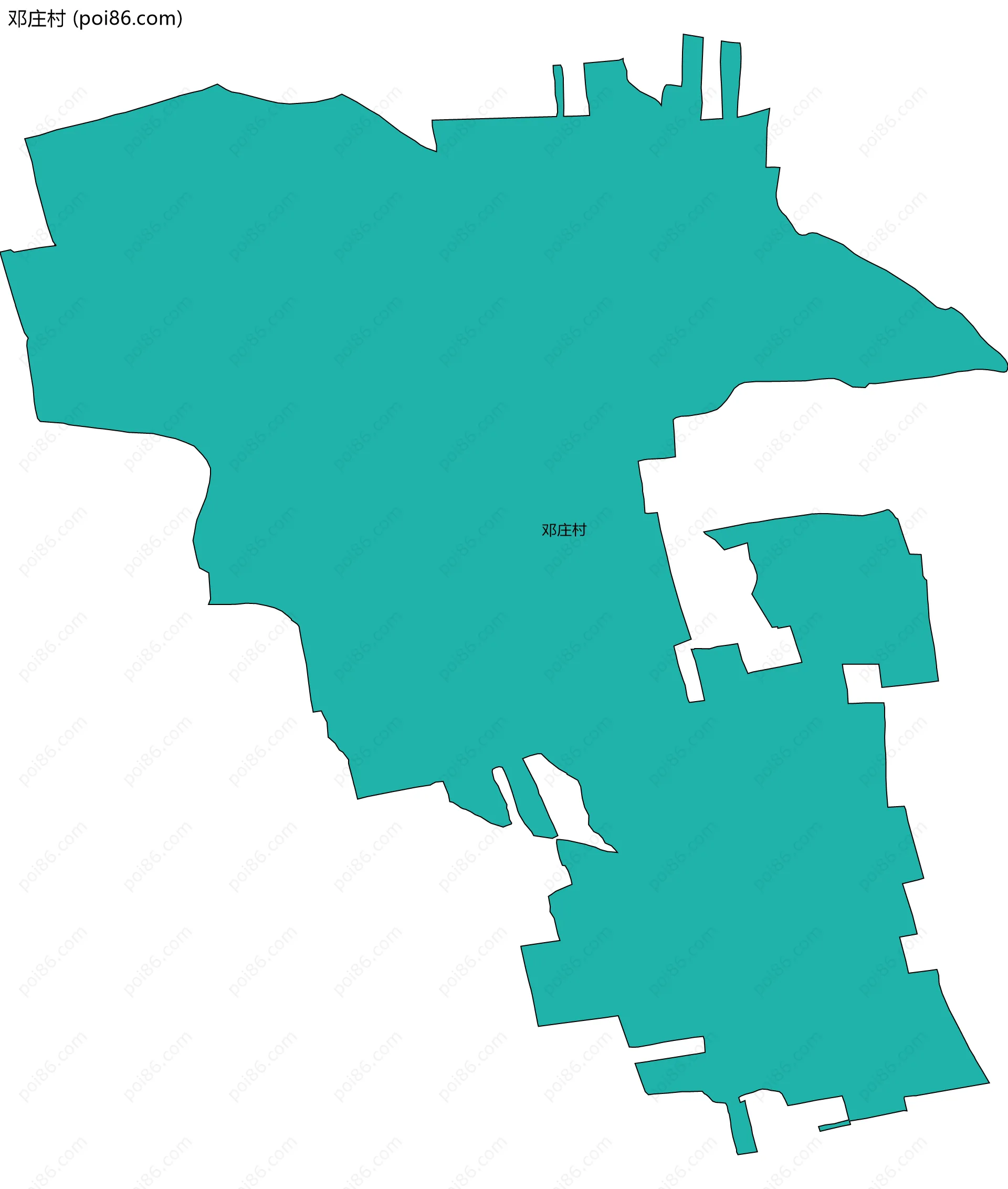 邓庄村边界地图