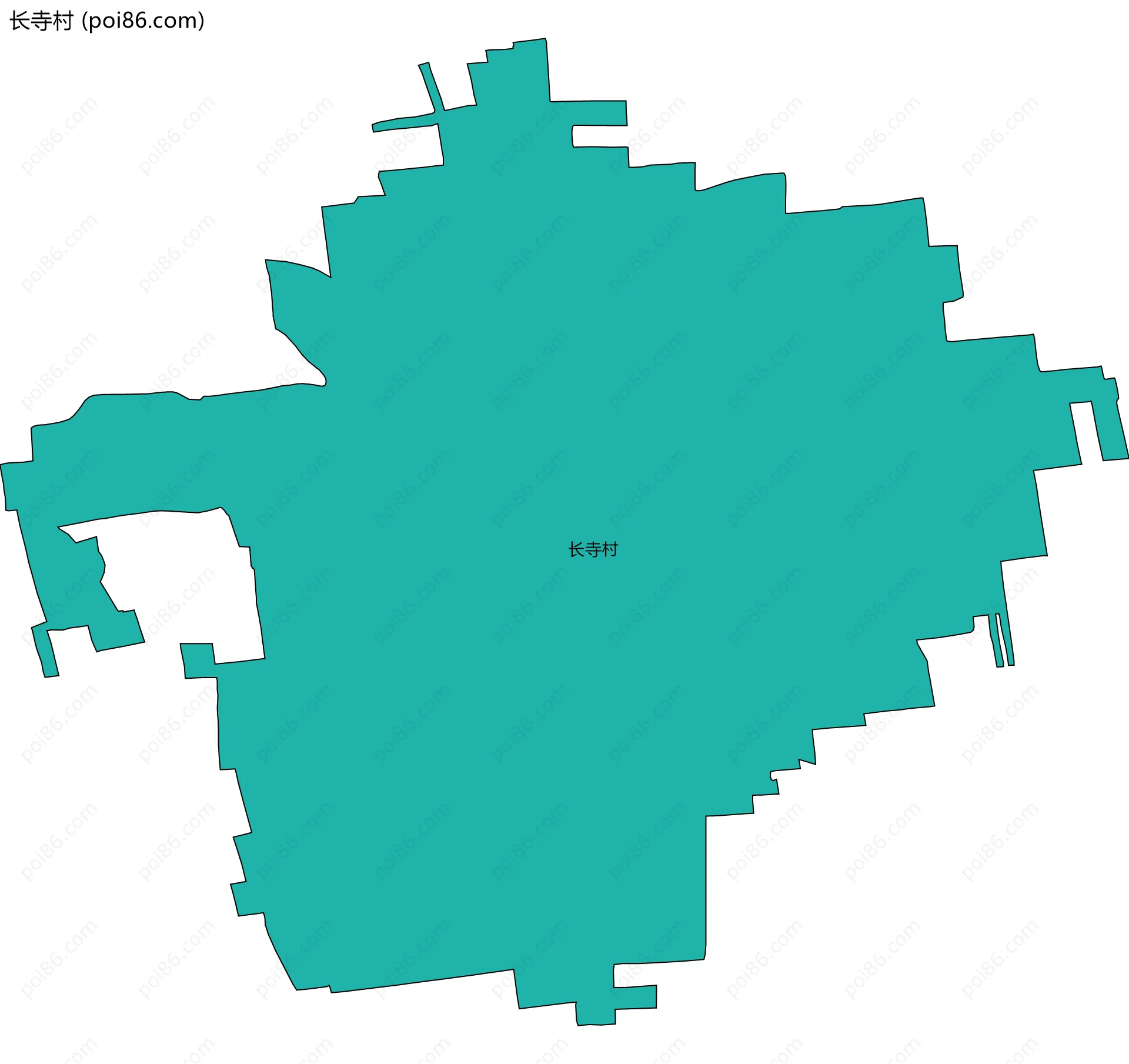 长寺村边界地图