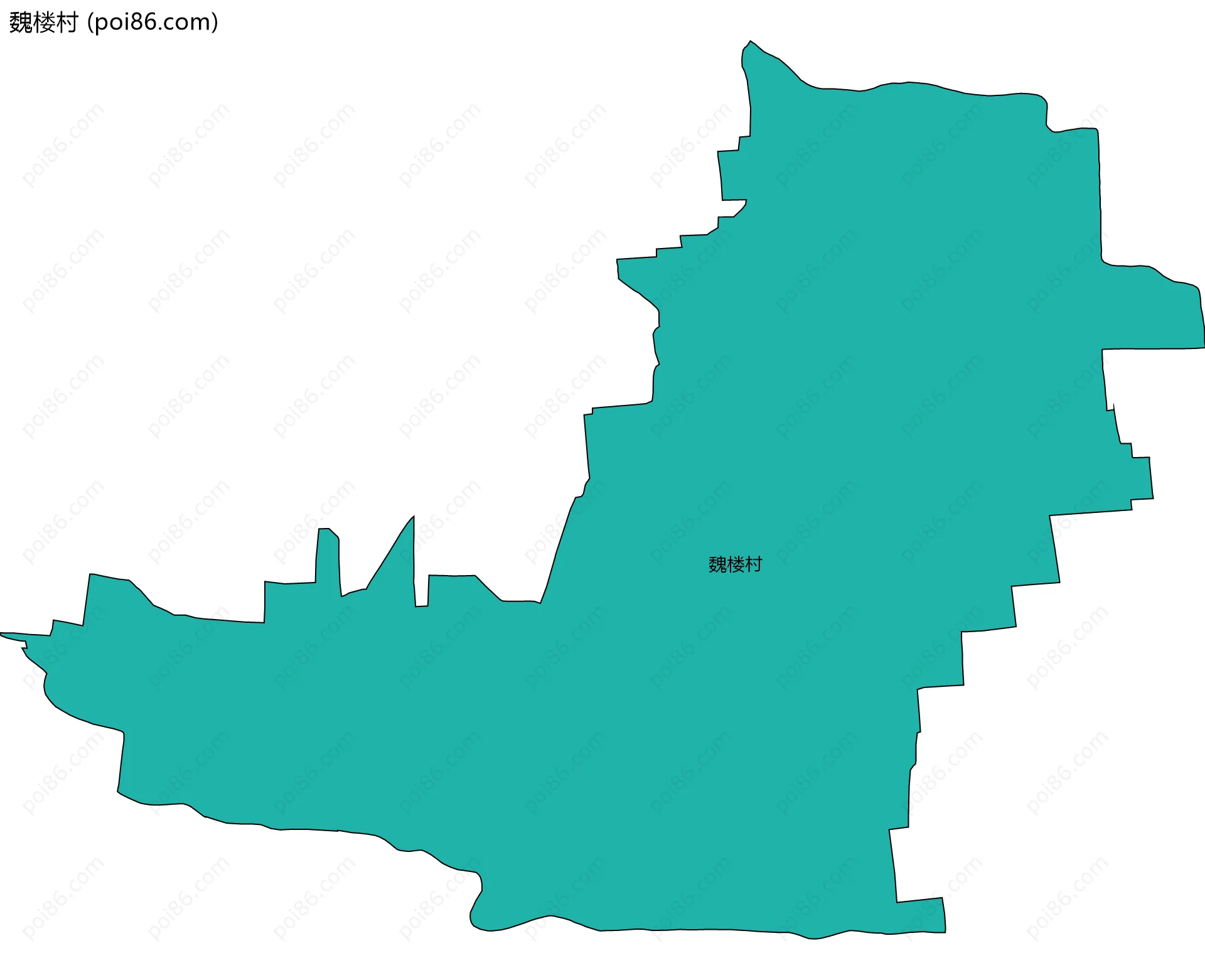 魏楼村边界地图