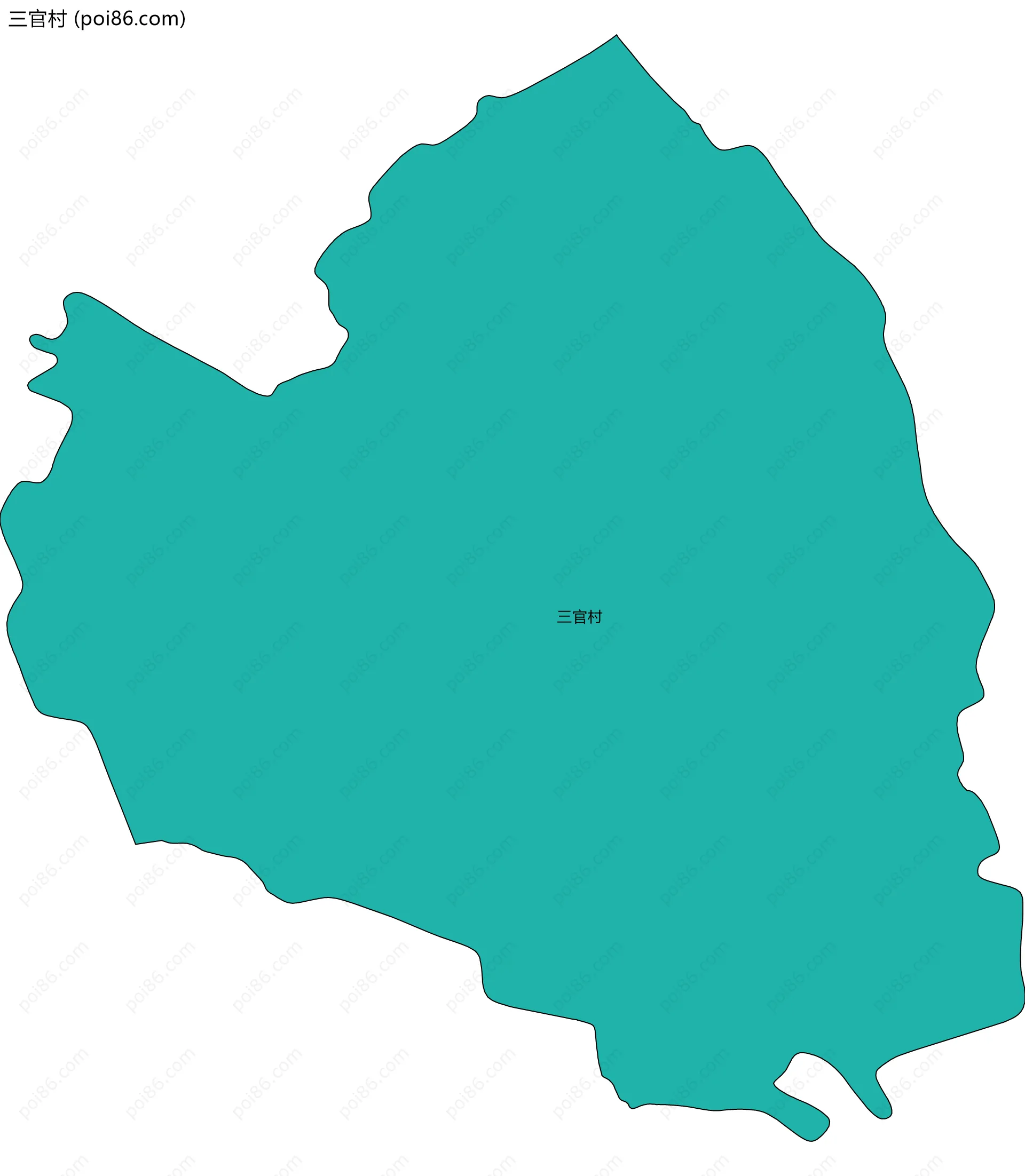 三官村边界地图