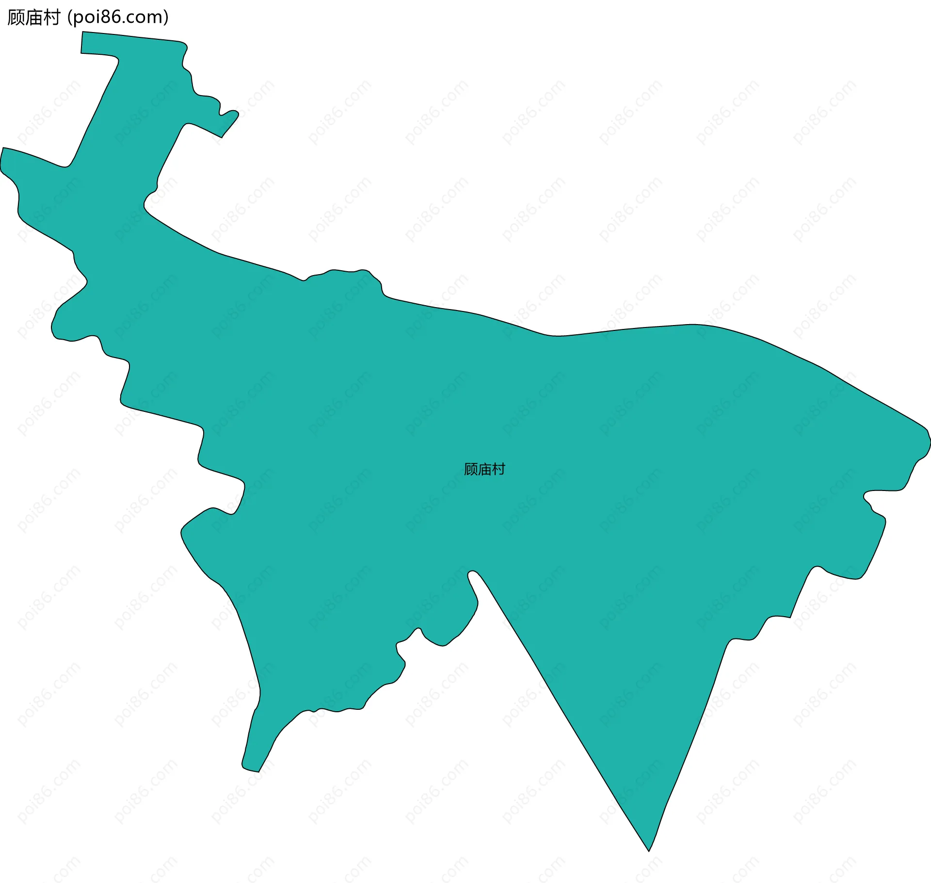 顾庙村边界地图