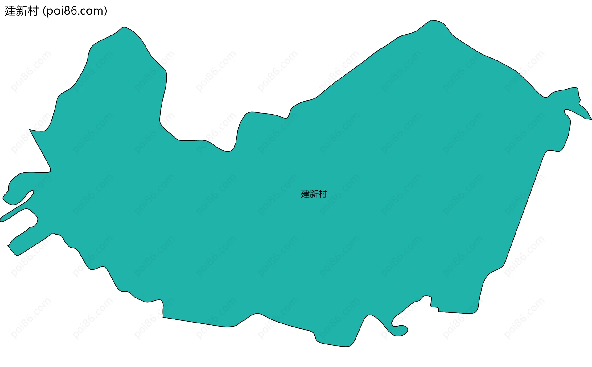 建新村边界地图